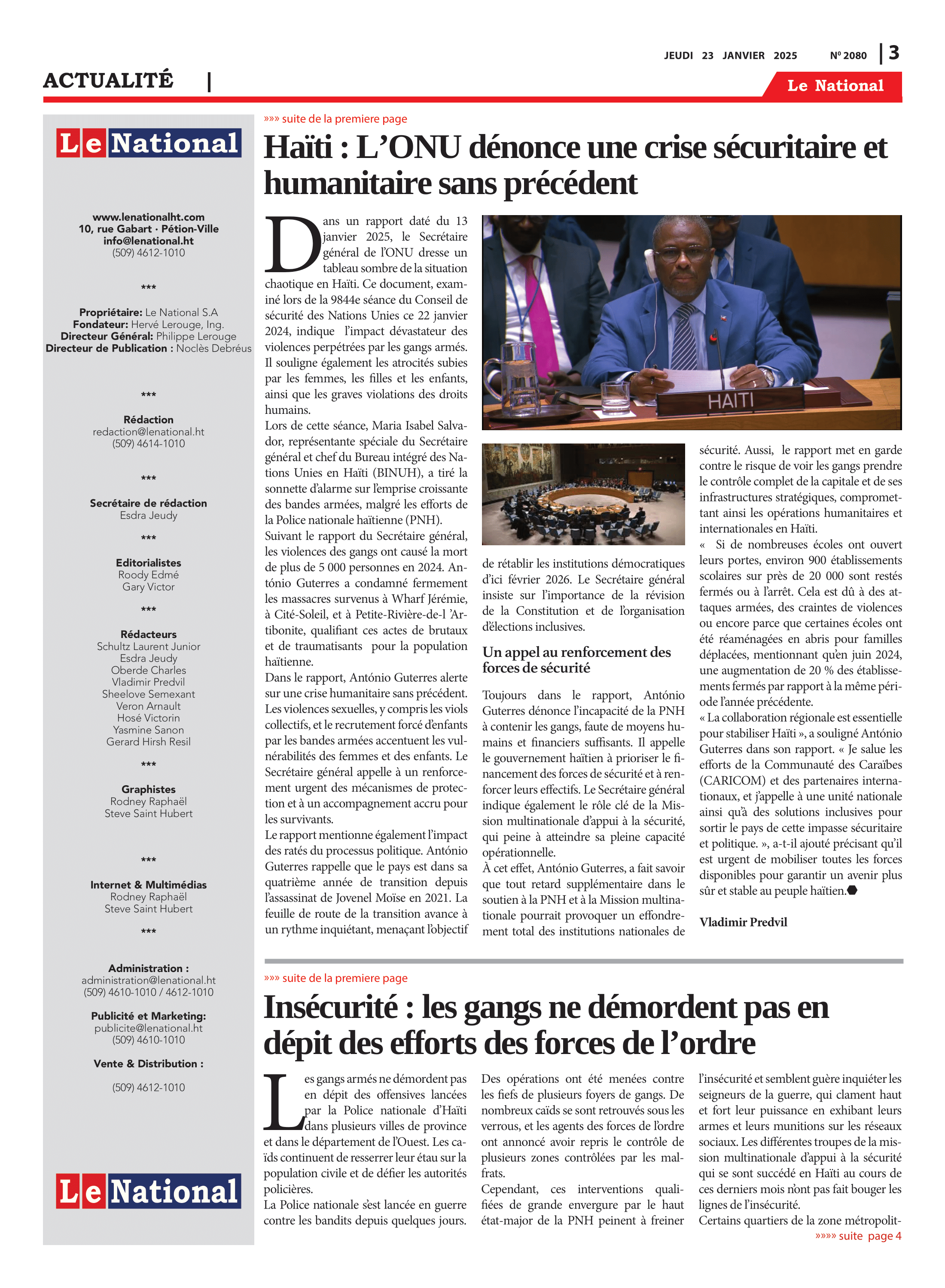 Page 3 de l'édition 2080