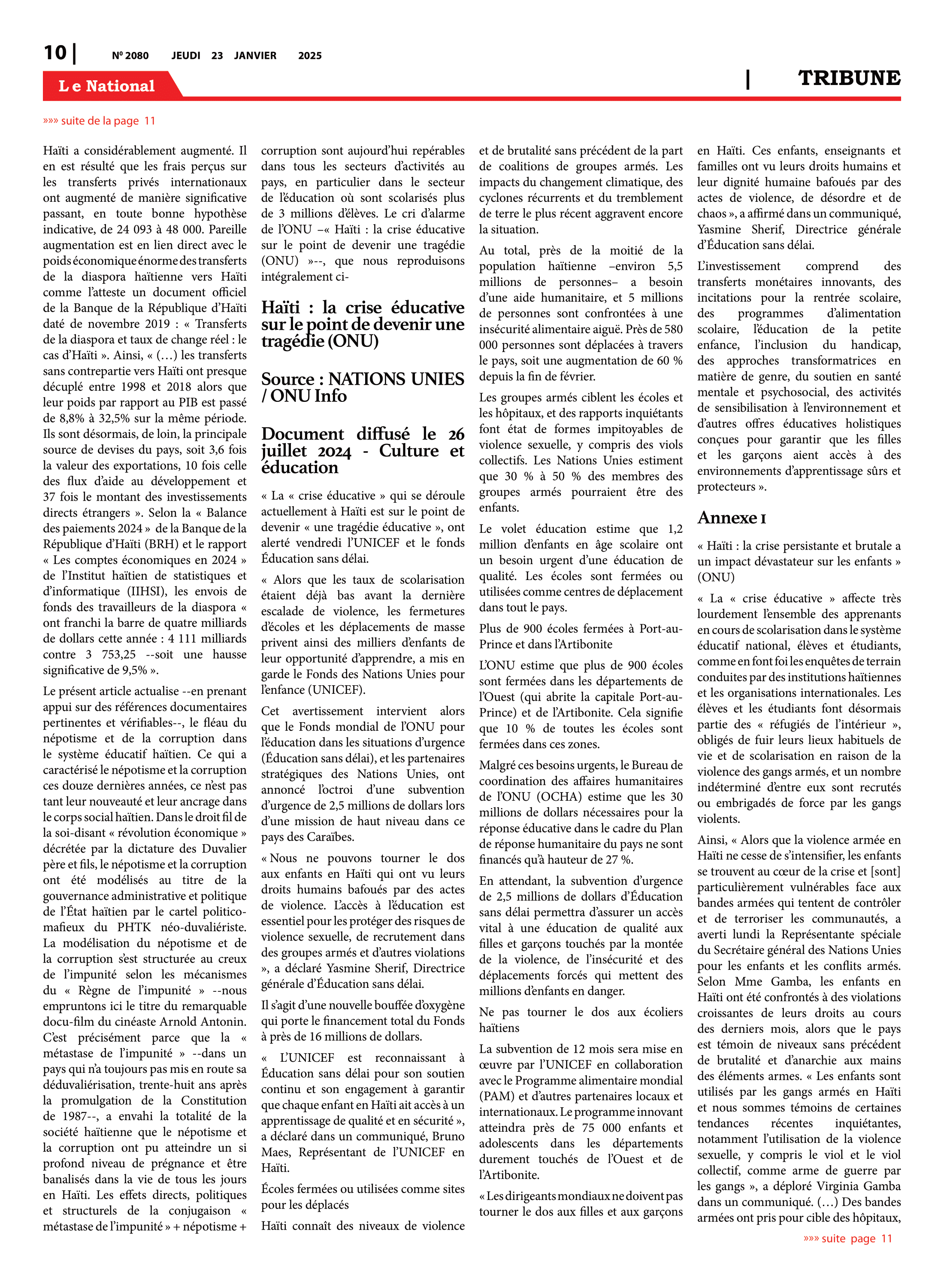 Page 10 de l'édition 2080