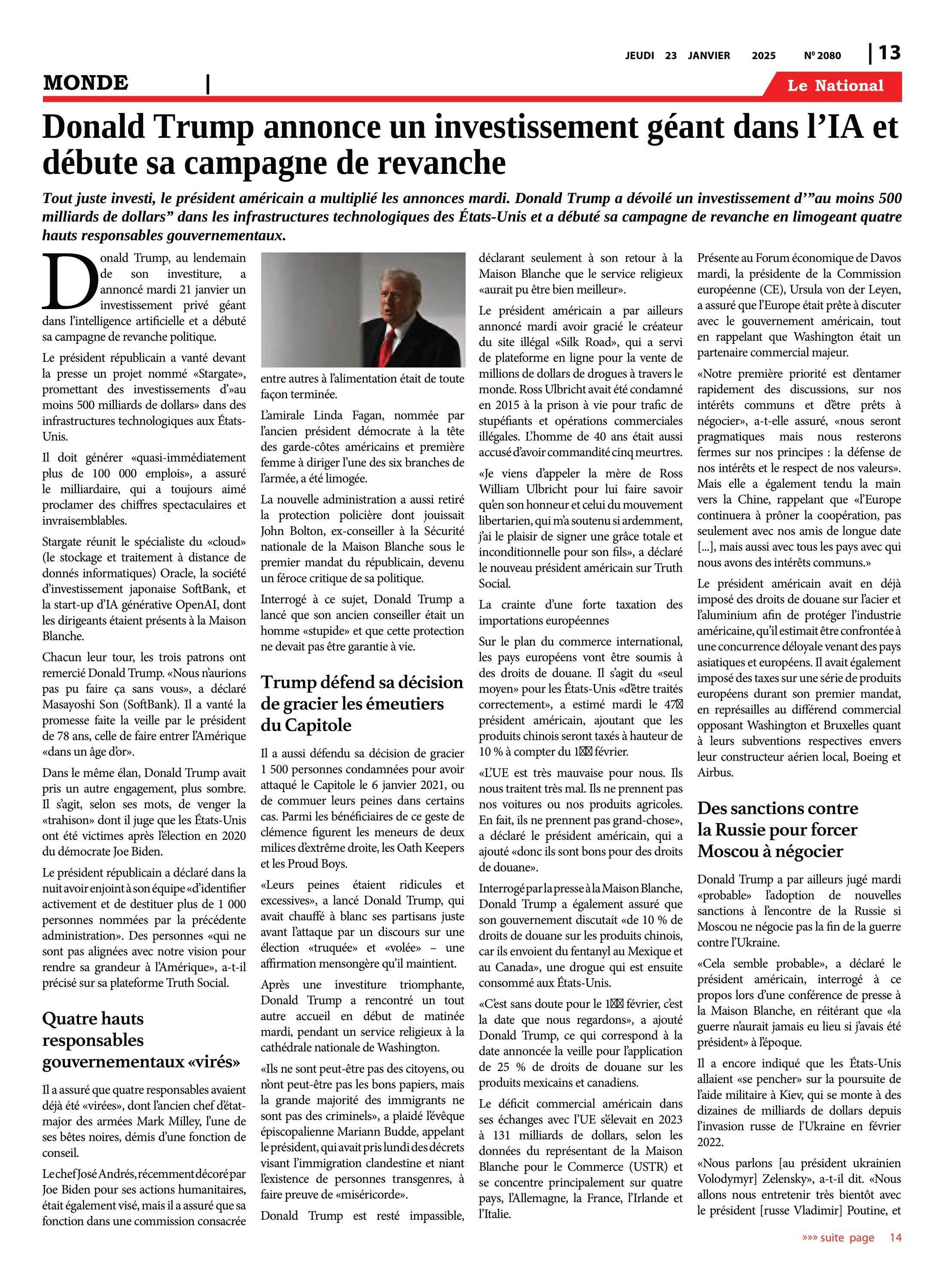 Page 13 de l'édition 2080