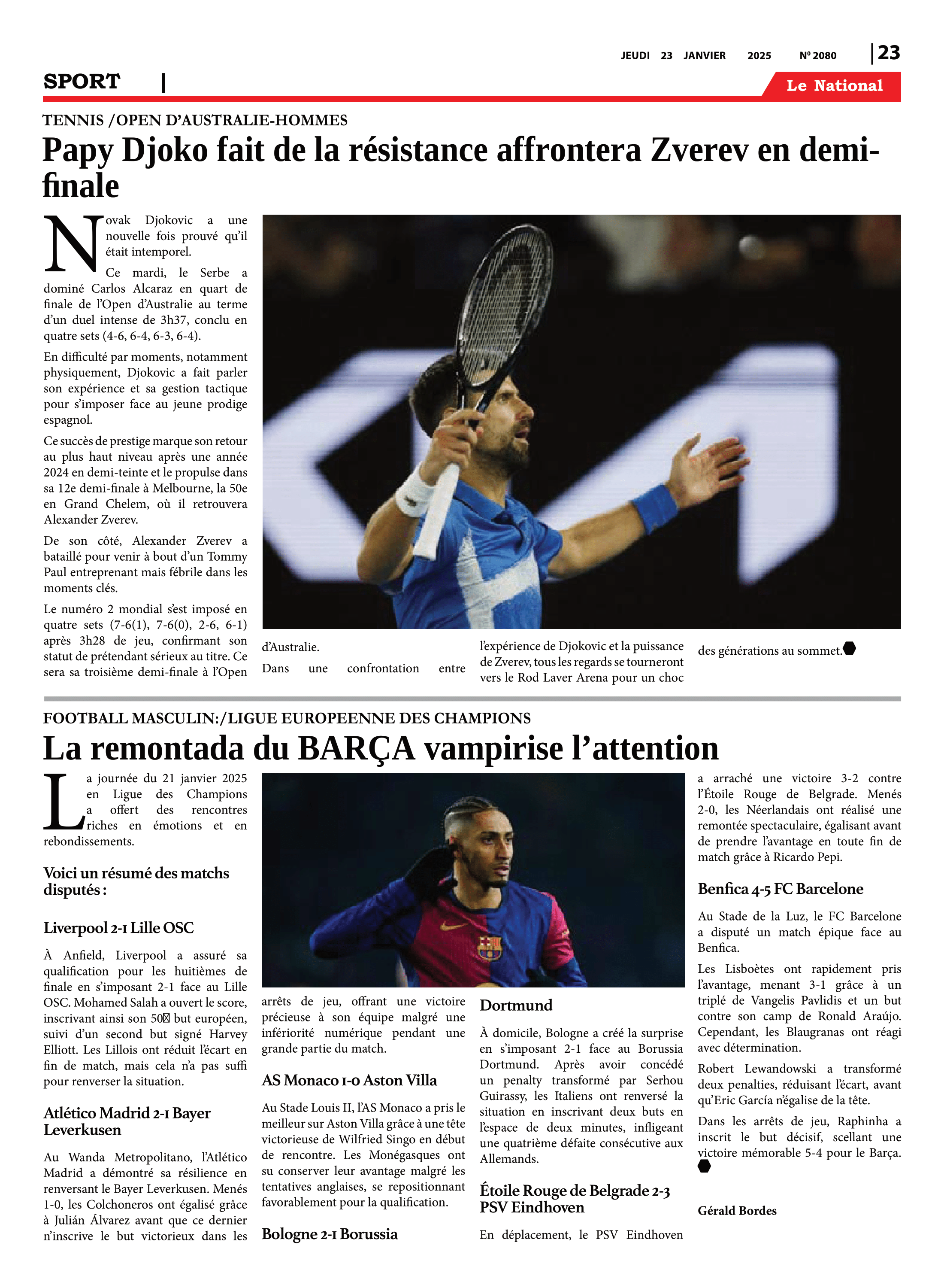 Page 23 de l'édition 2080