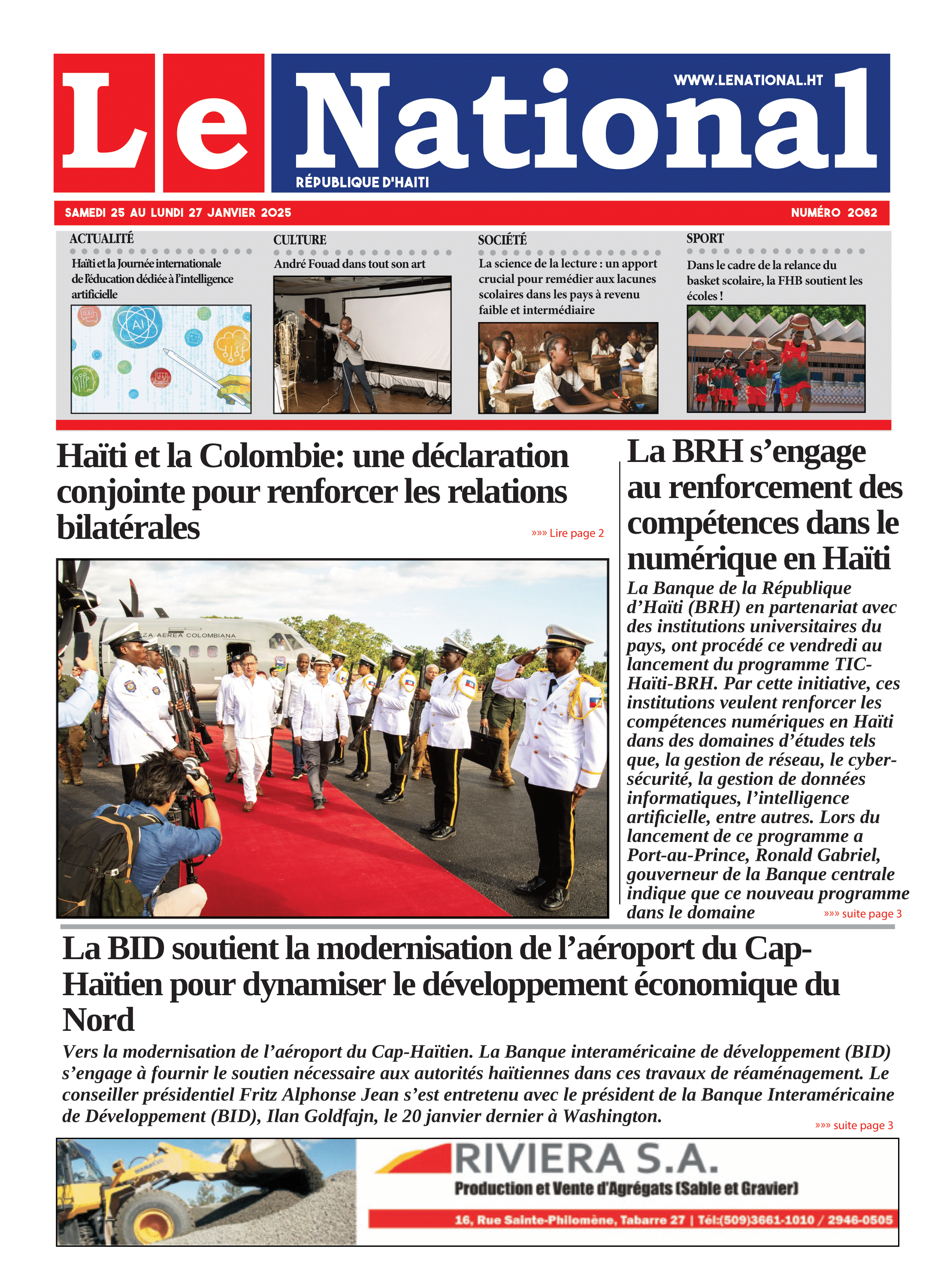 Page 1 de l'édition 2082