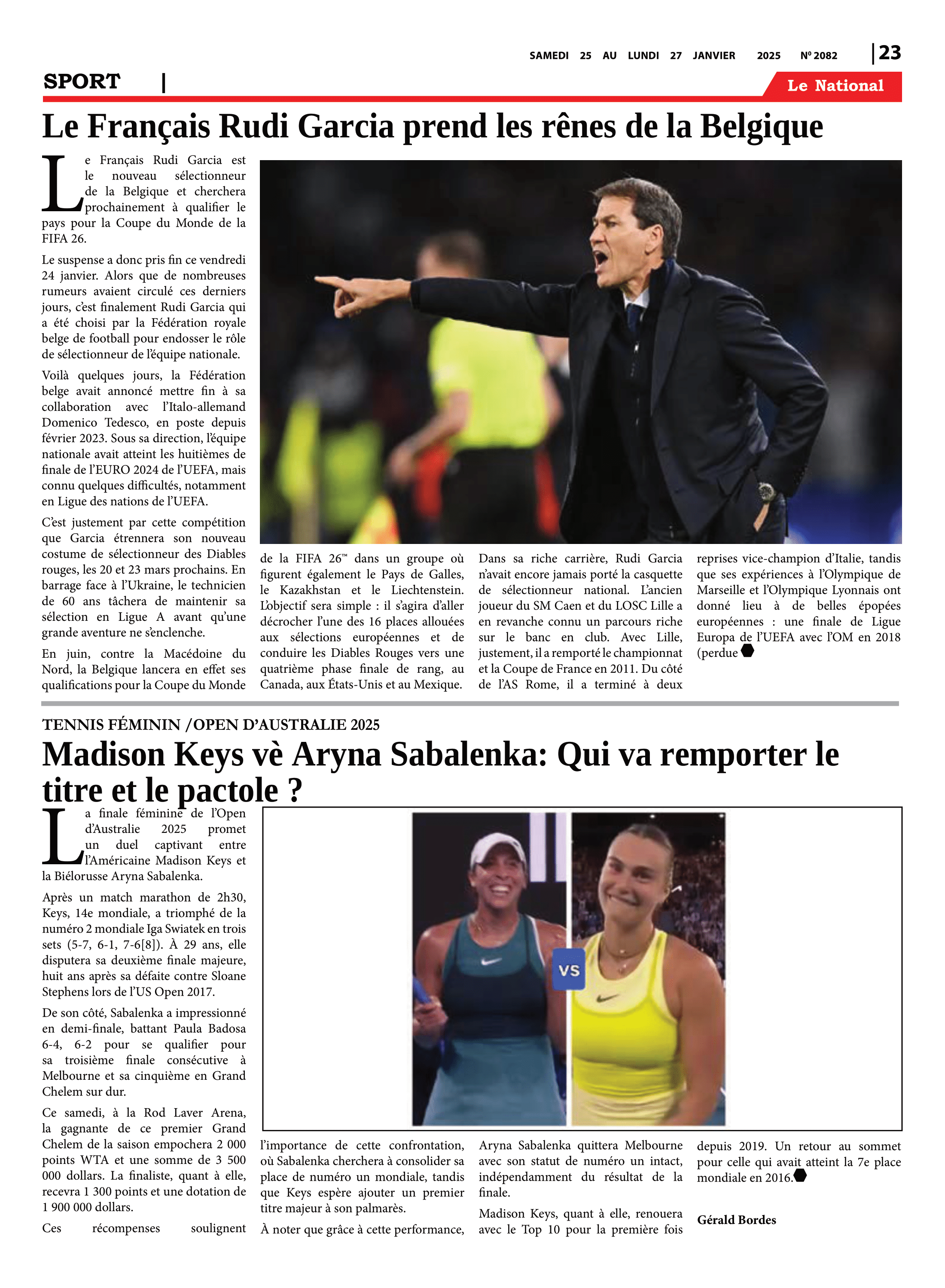 Page 23 de l'édition 2082