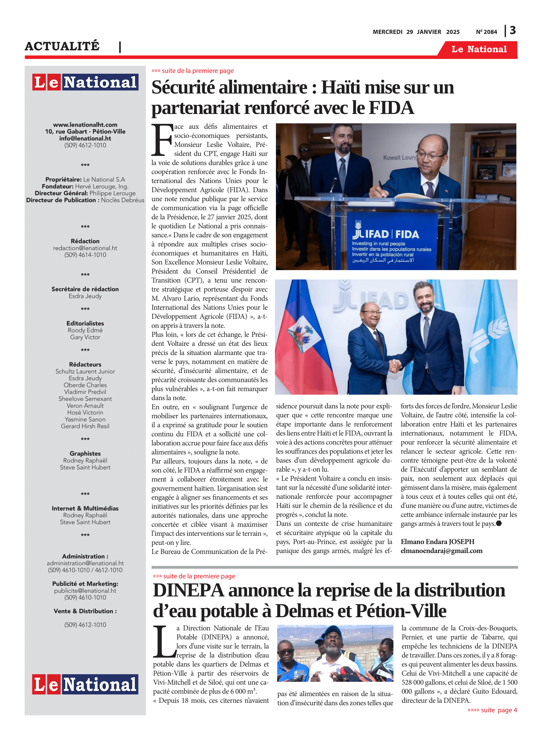 Page 3 de l'édition 2084