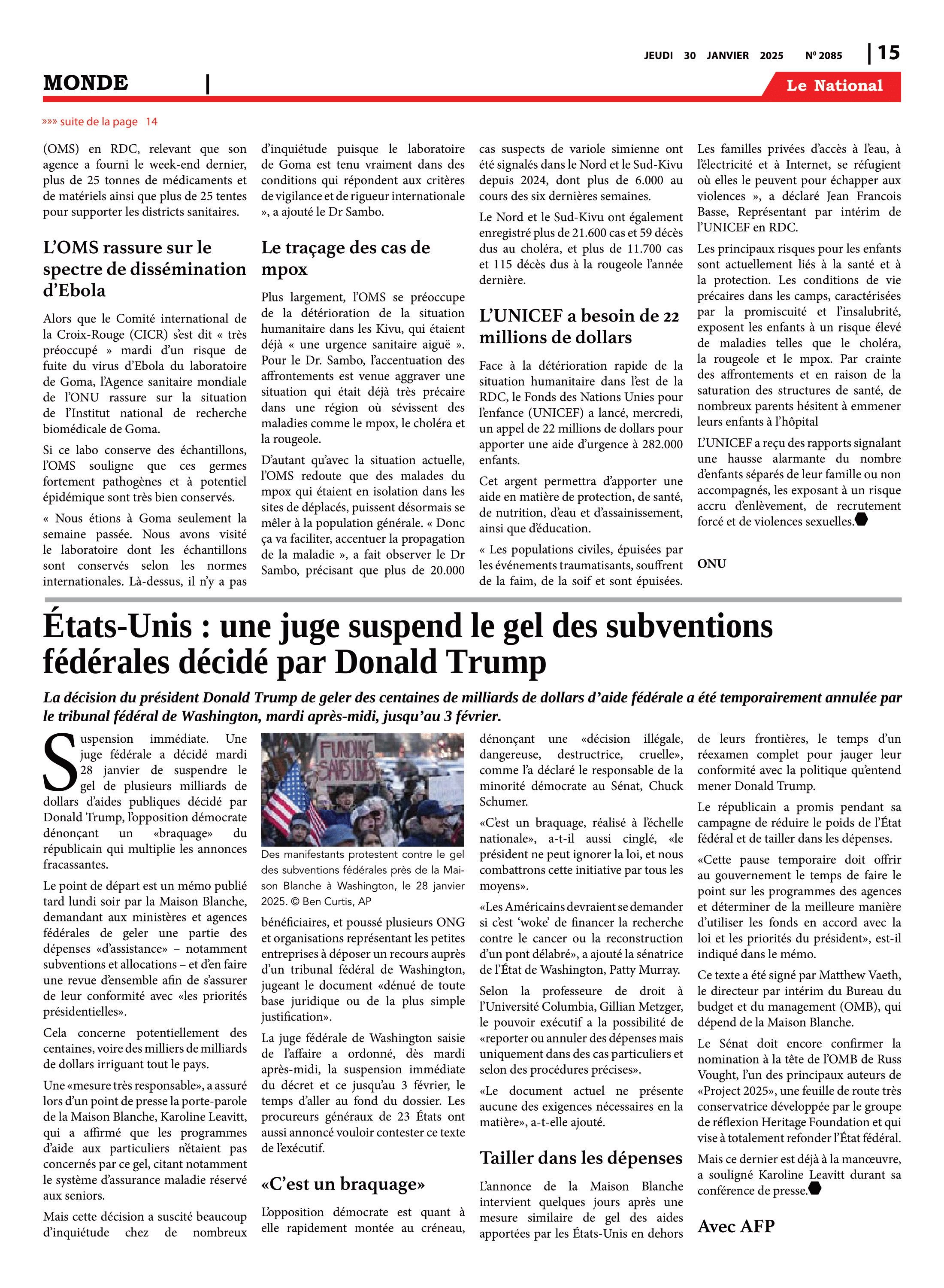 Page 15 de l'édition 2085
