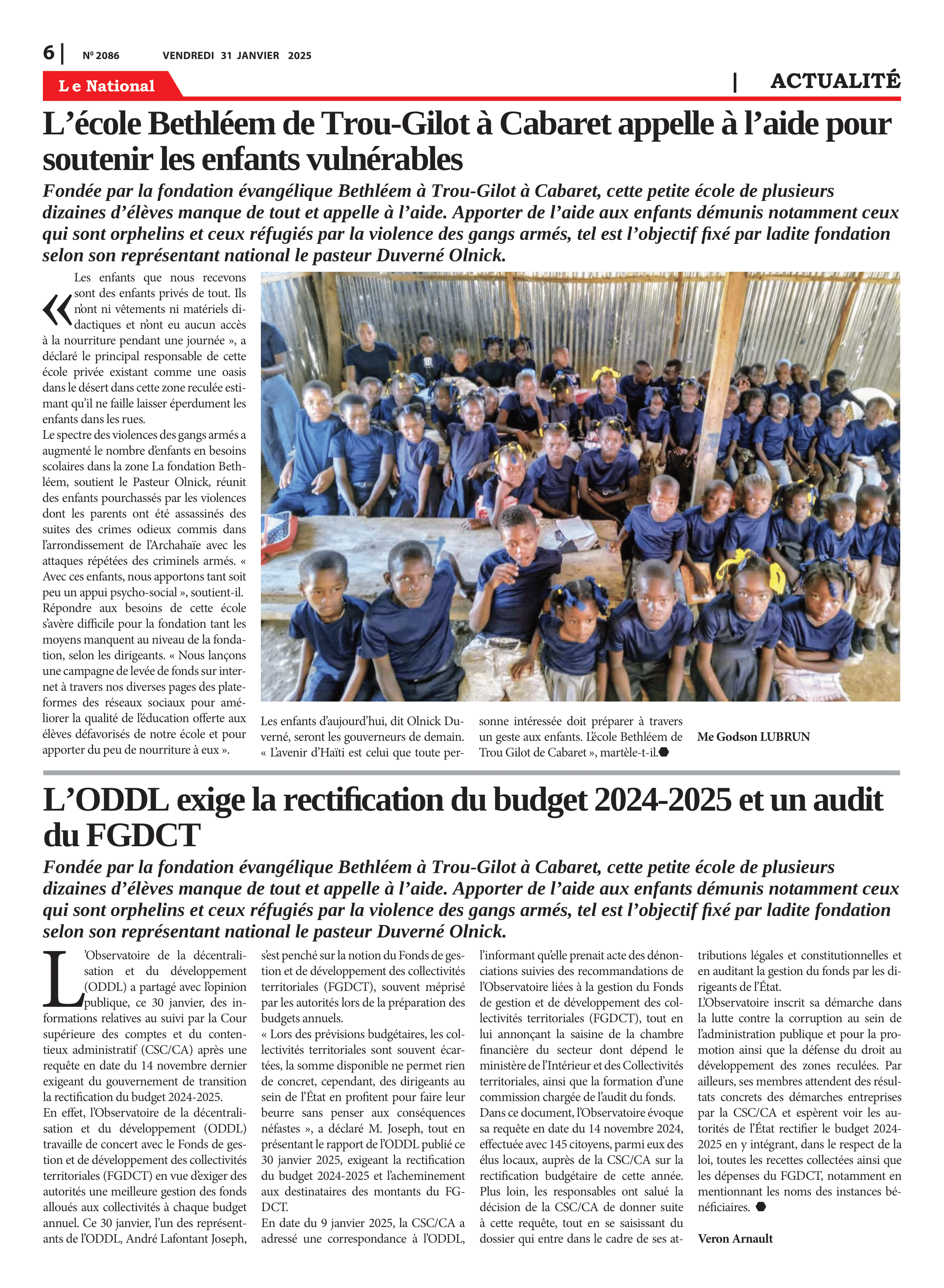 Page 6 de l'édition 2086