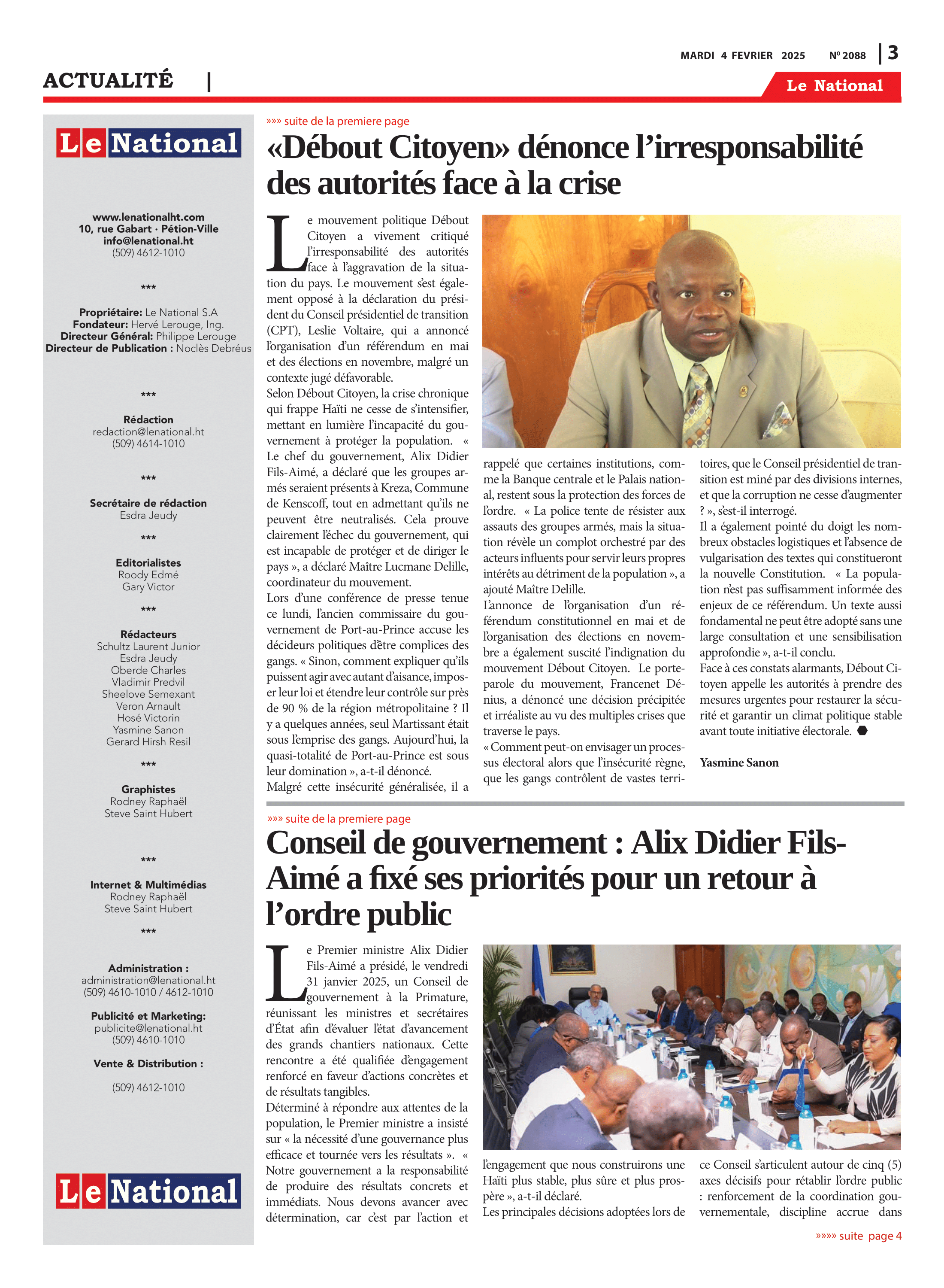 Page 3 de l'édition 2088
