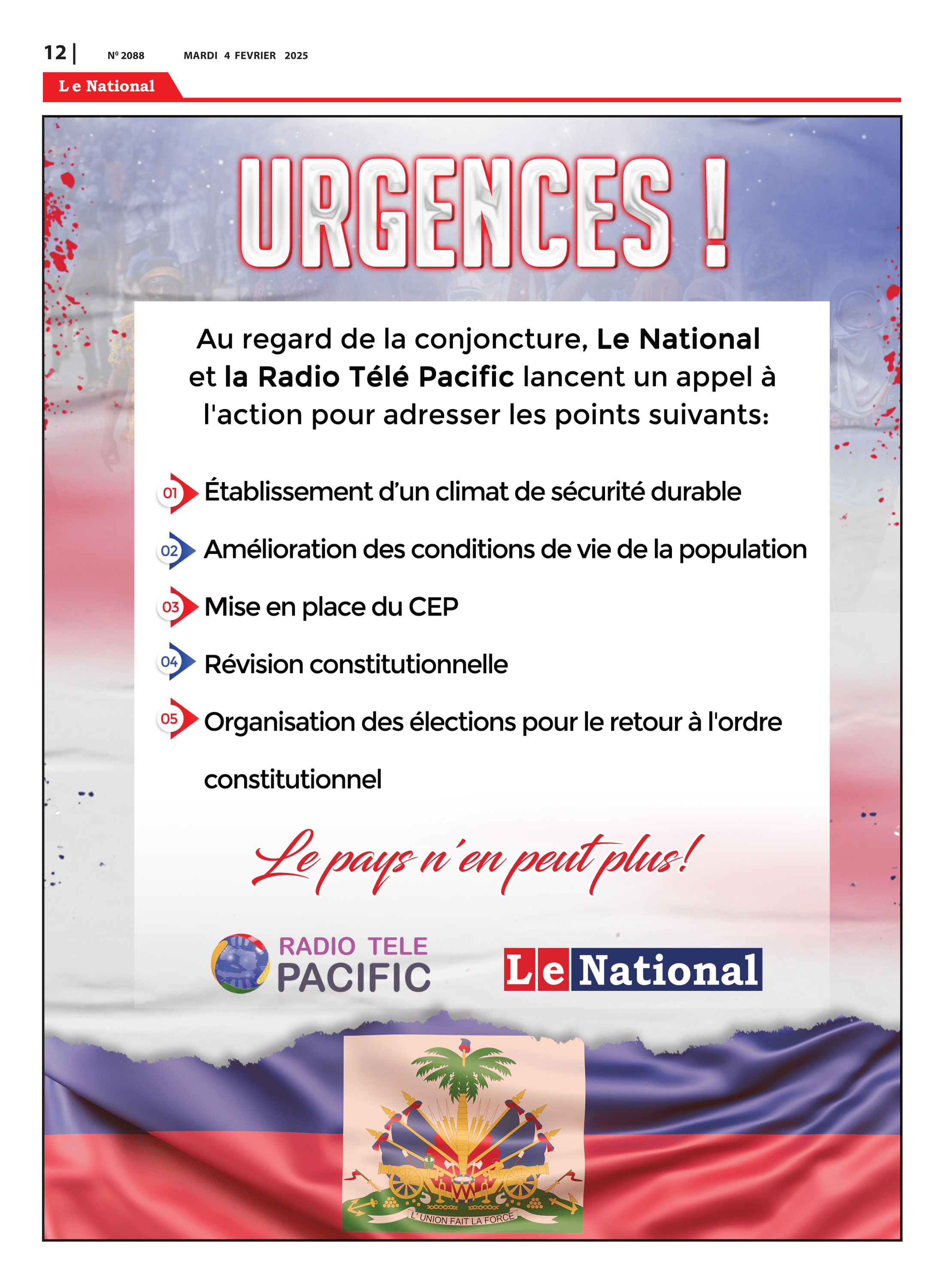 Page 12 de l'édition 2088