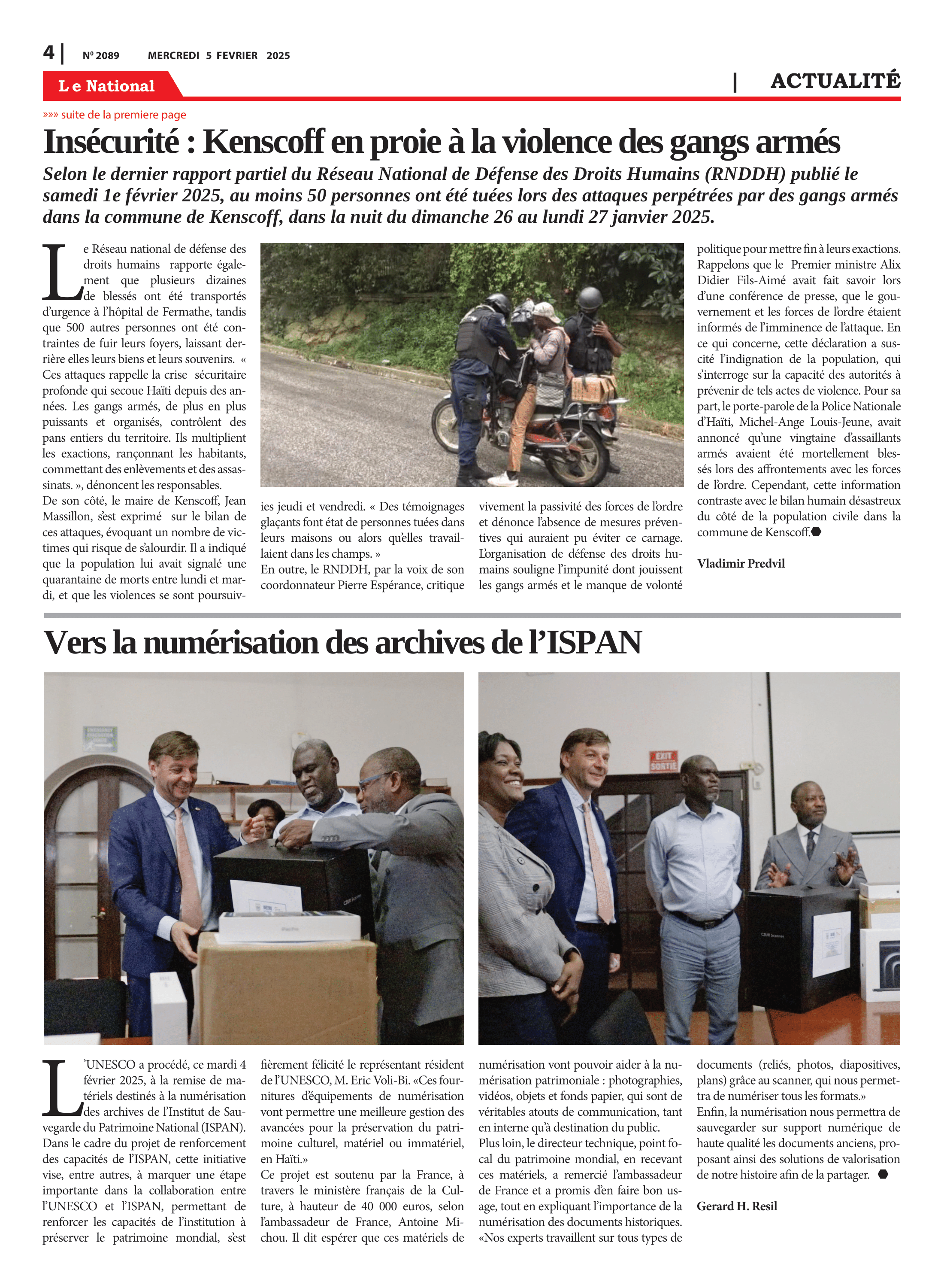 Page 4 de l'édition 2089