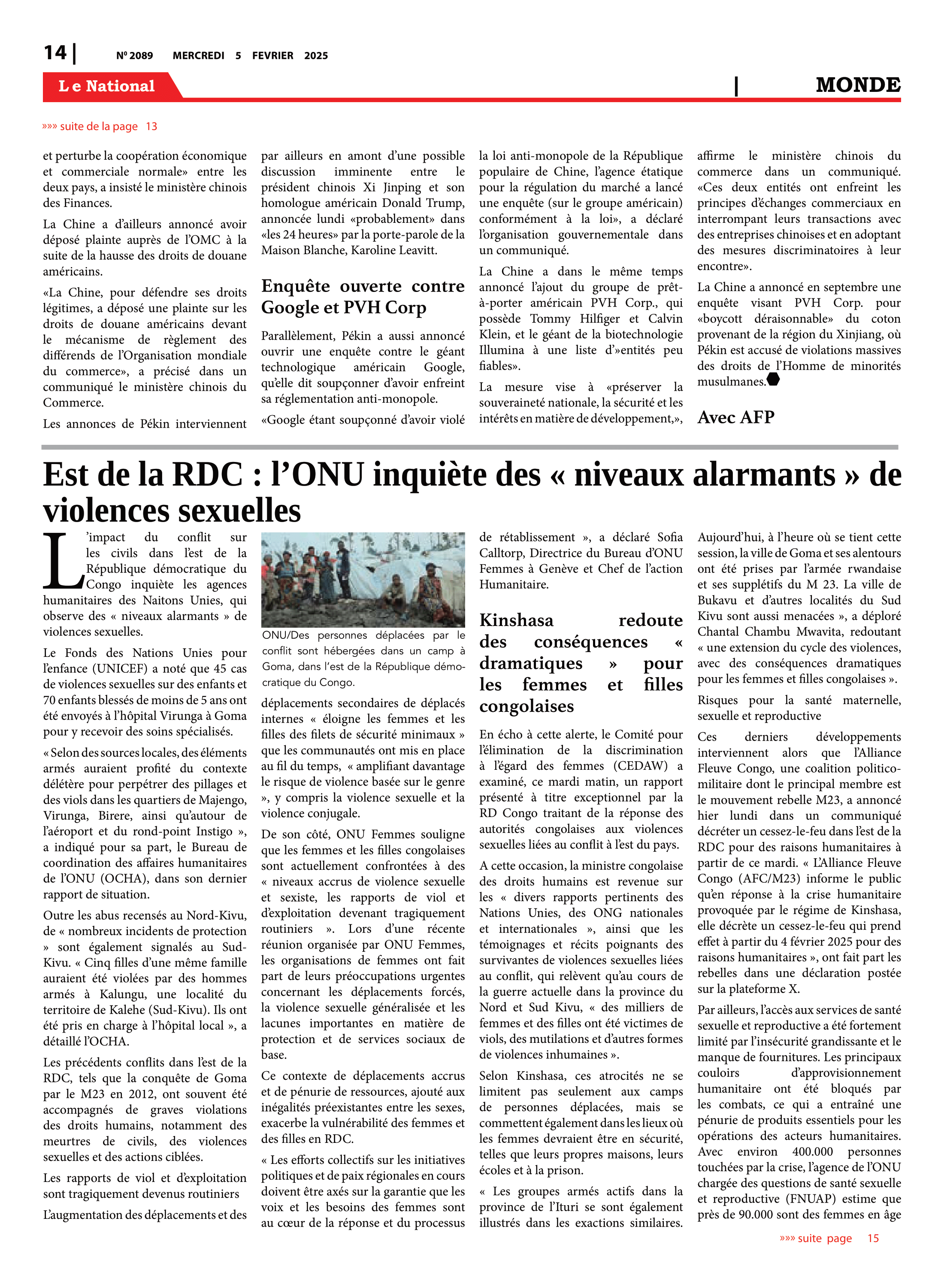 Page 14 de l'édition 2089