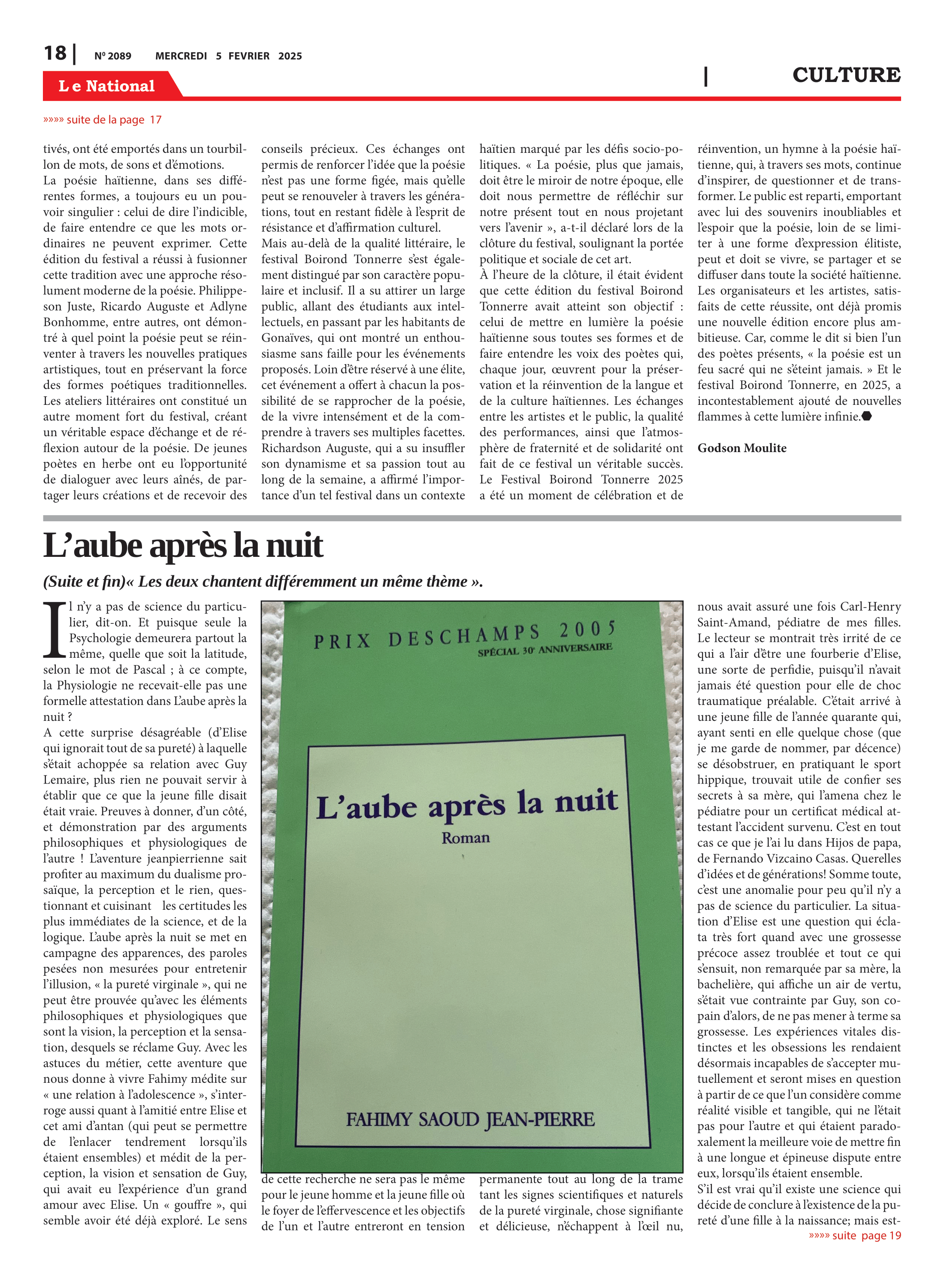 Page 18 de l'édition 2089