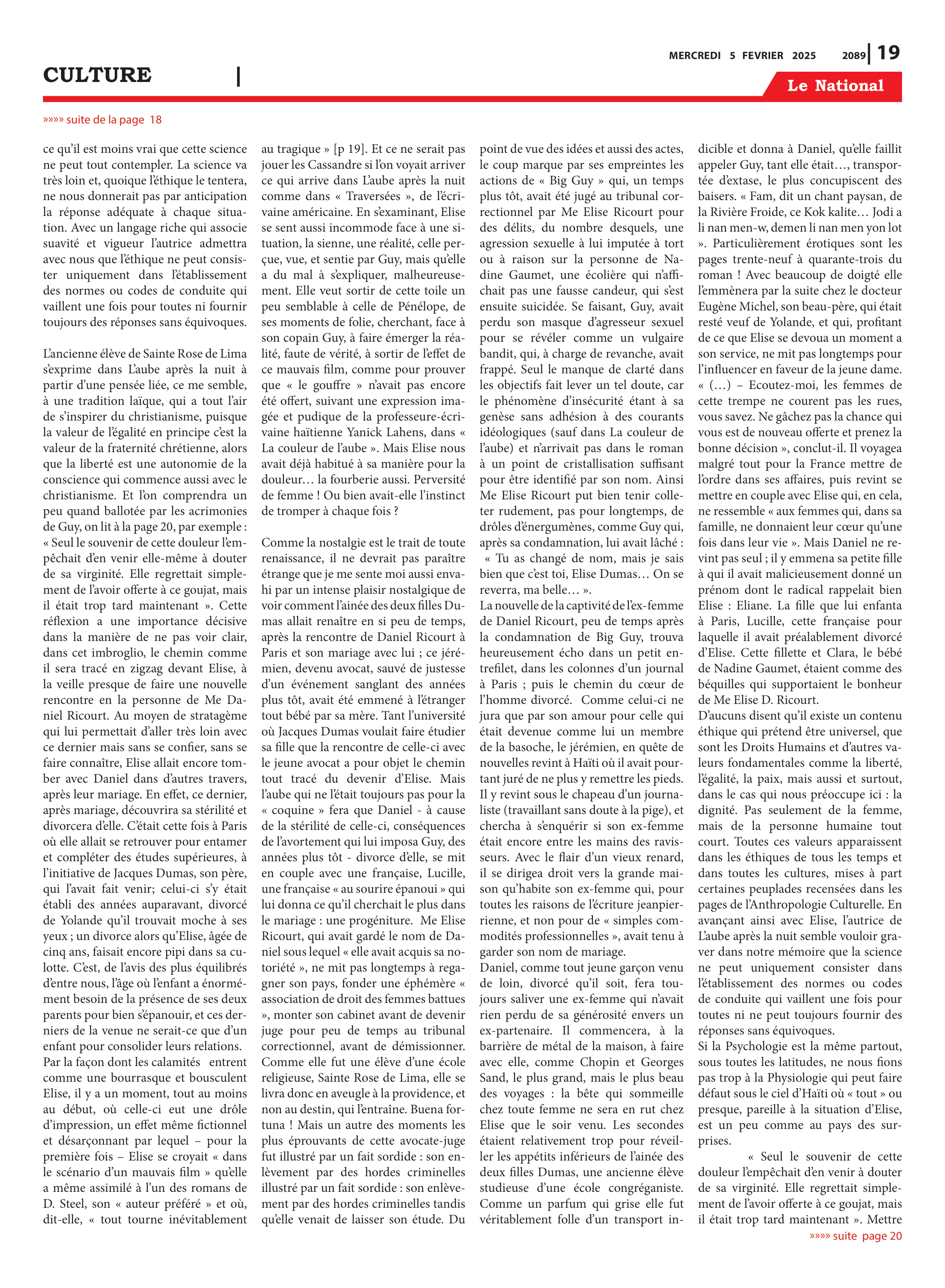 Page 19 de l'édition 2089