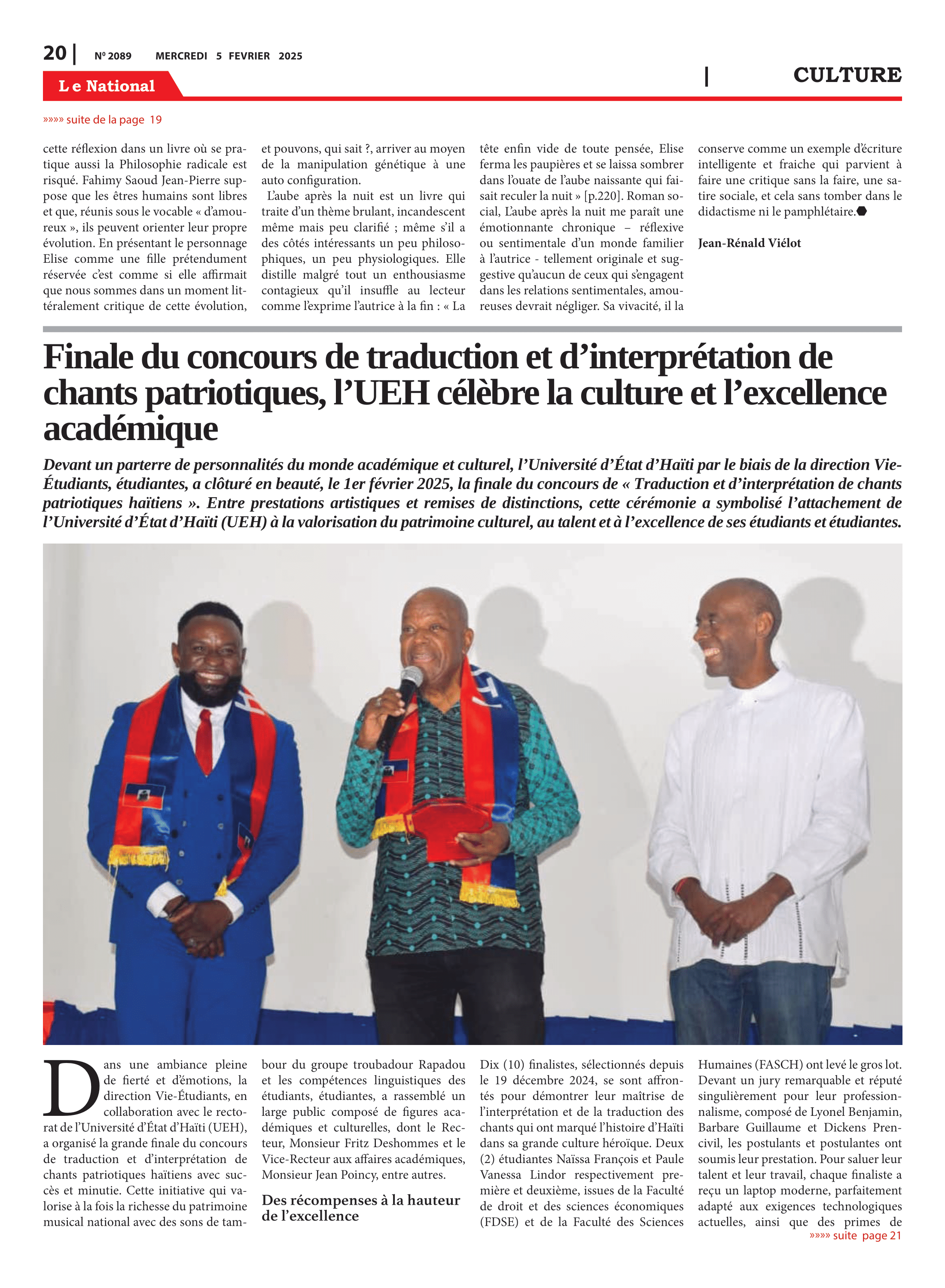Page 20 de l'édition 2089