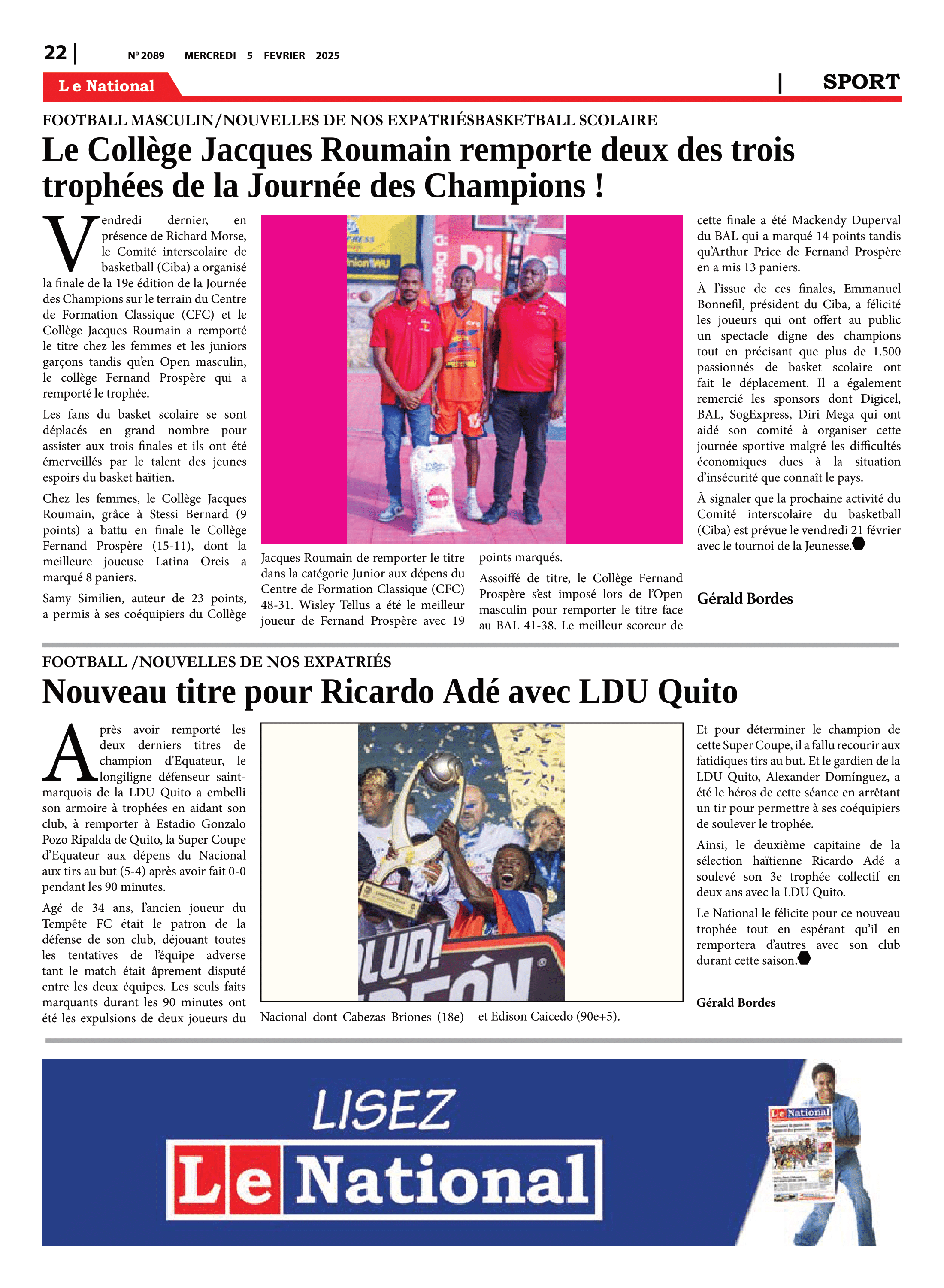 Page 22 de l'édition 2089