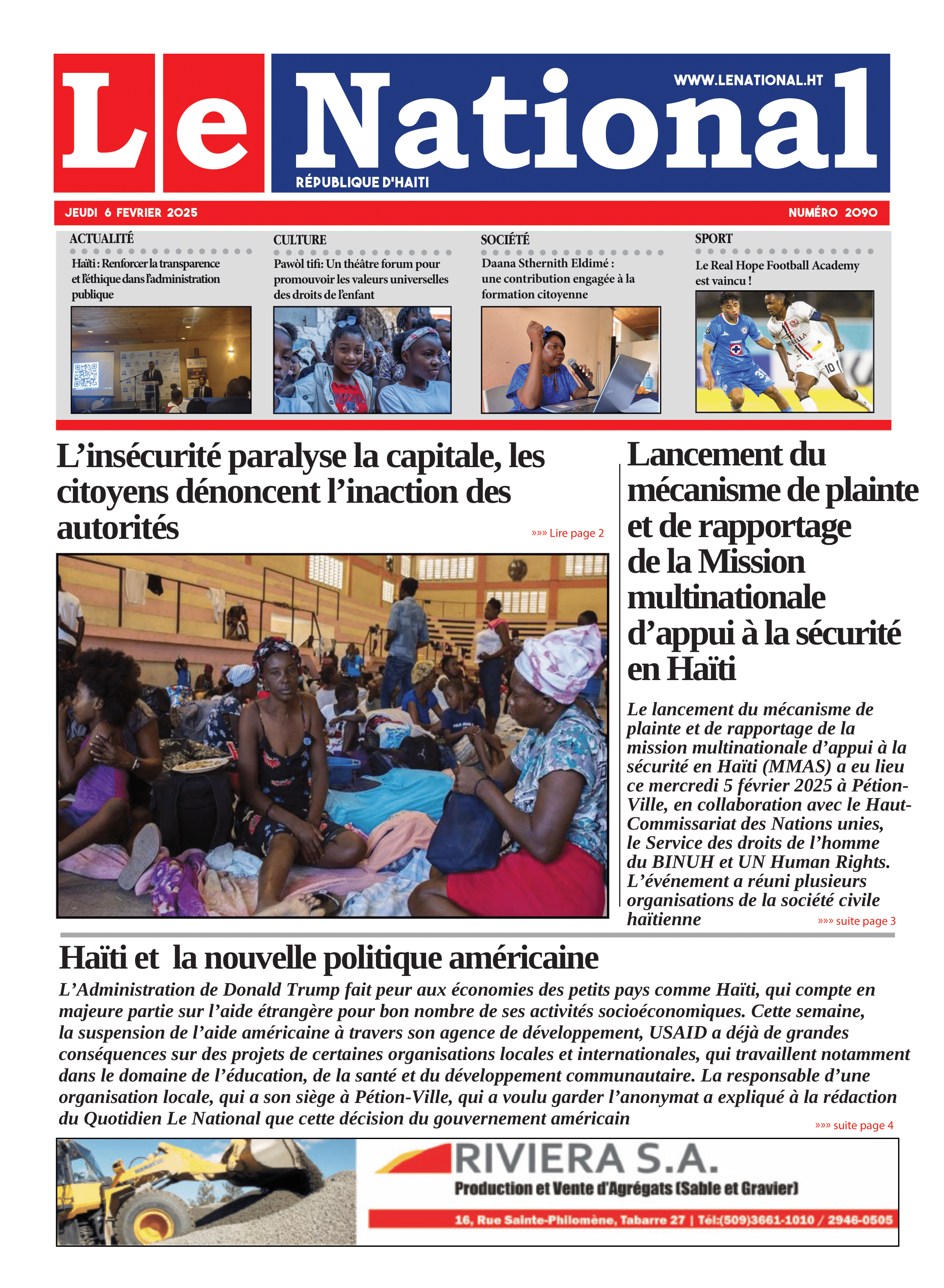 Page 1 de l'édition 2090