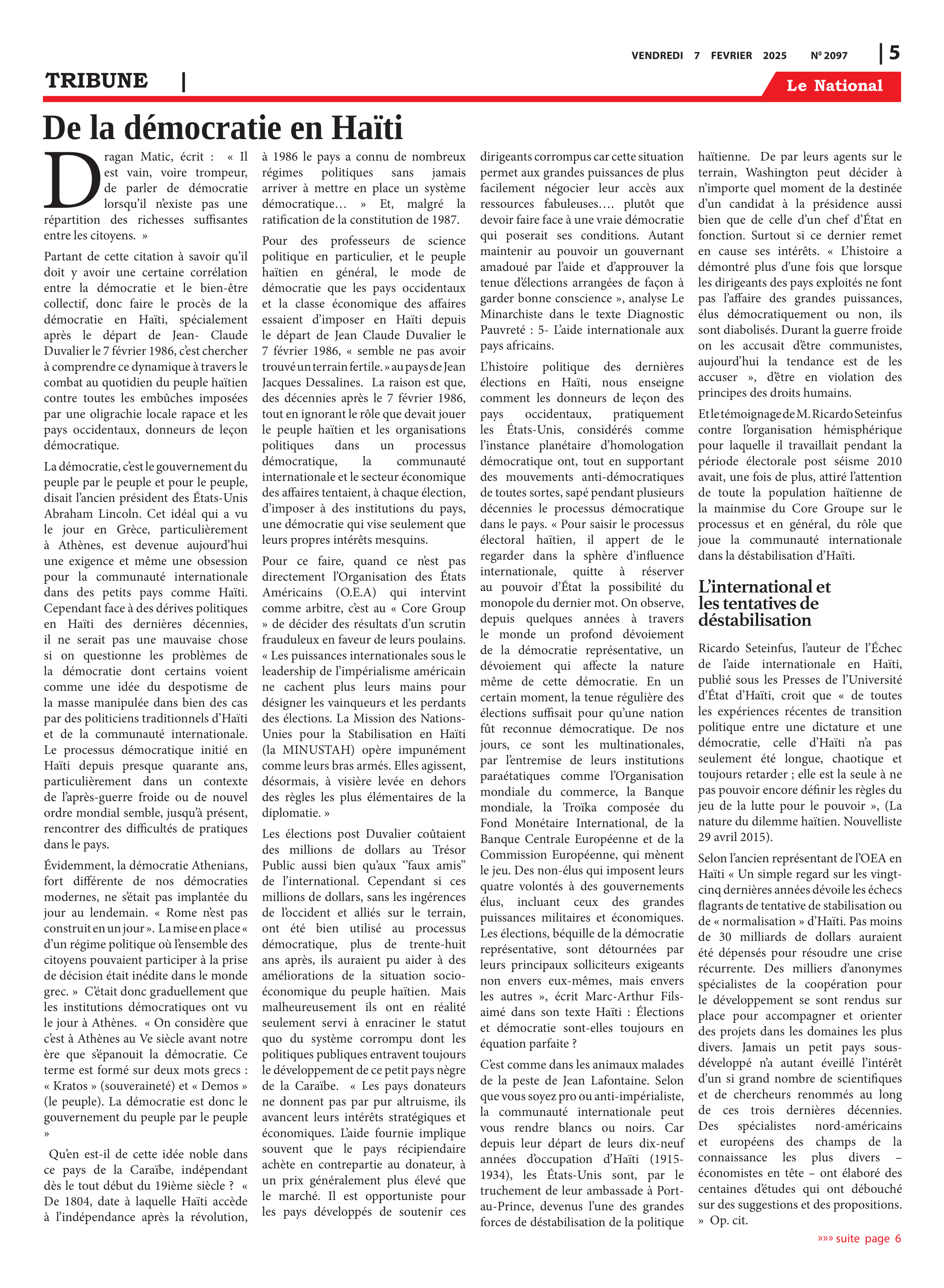 Page 5 de l'édition 2091