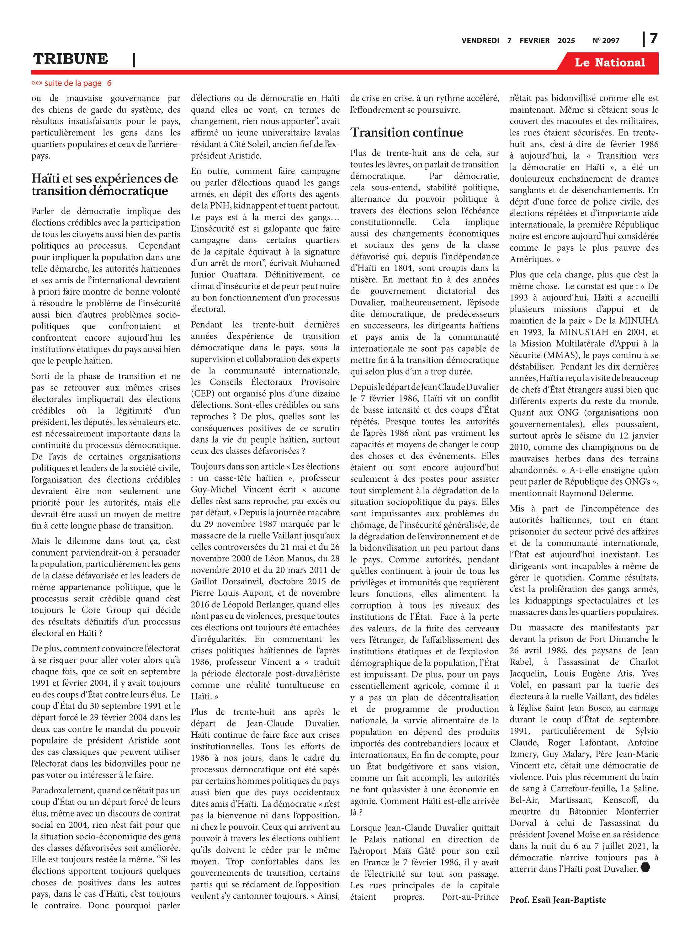 Page 7 de l'édition 2091
