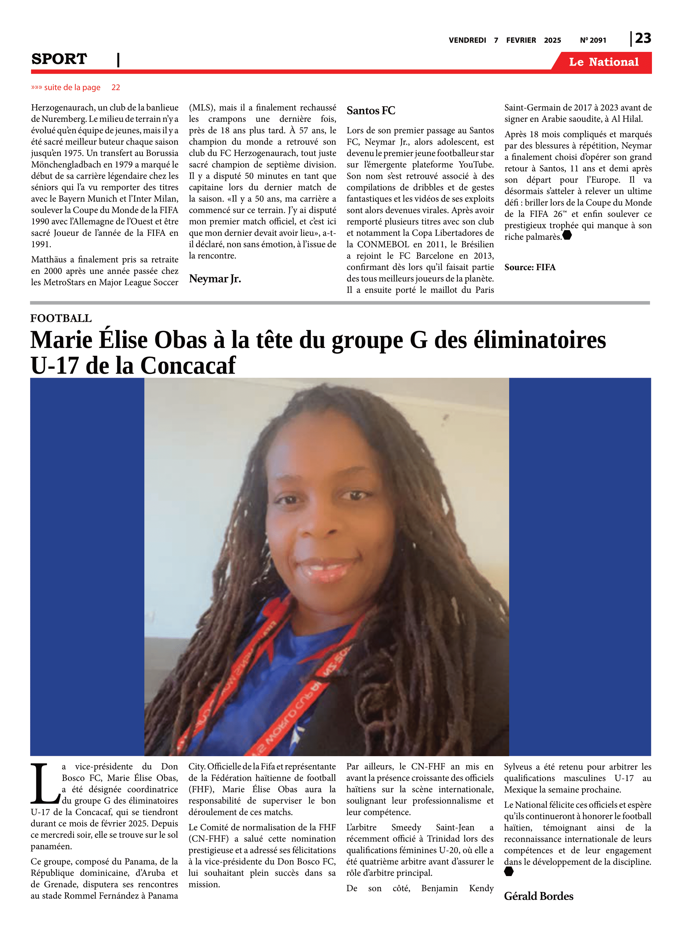 Page 23 de l'édition 2091