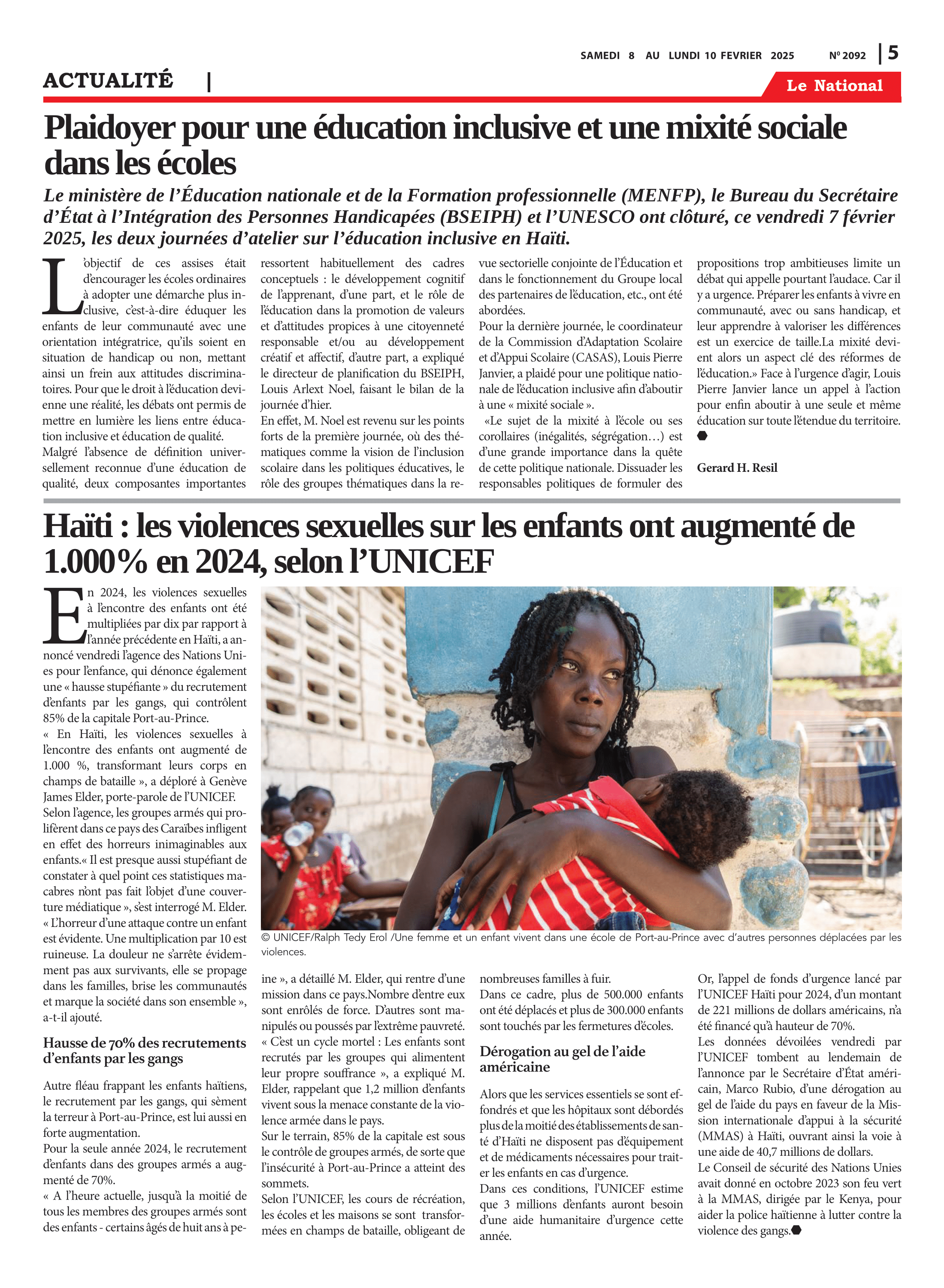 Page 5 de l'édition 2092