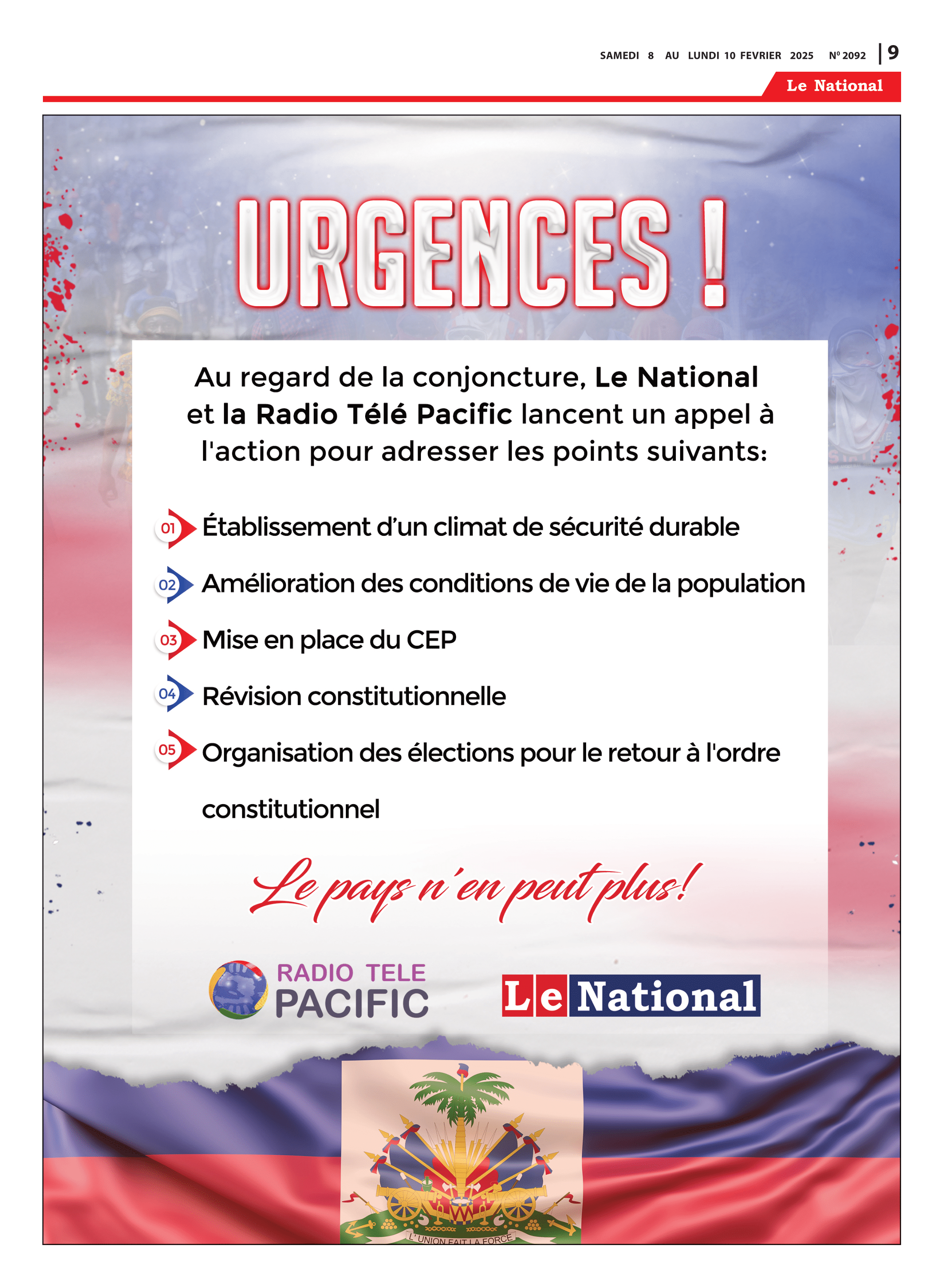 Page 9 de l'édition 2092