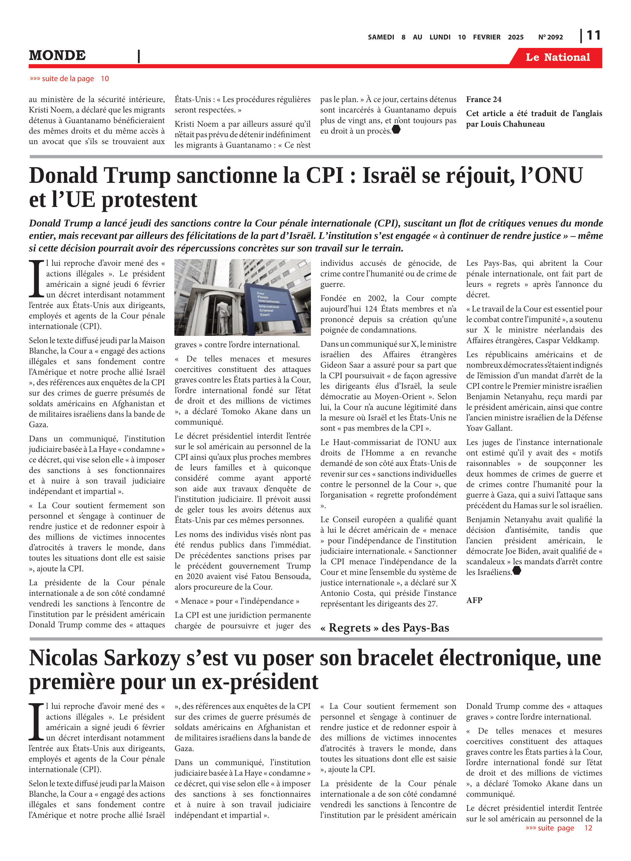 Page 11 de l'édition 2092