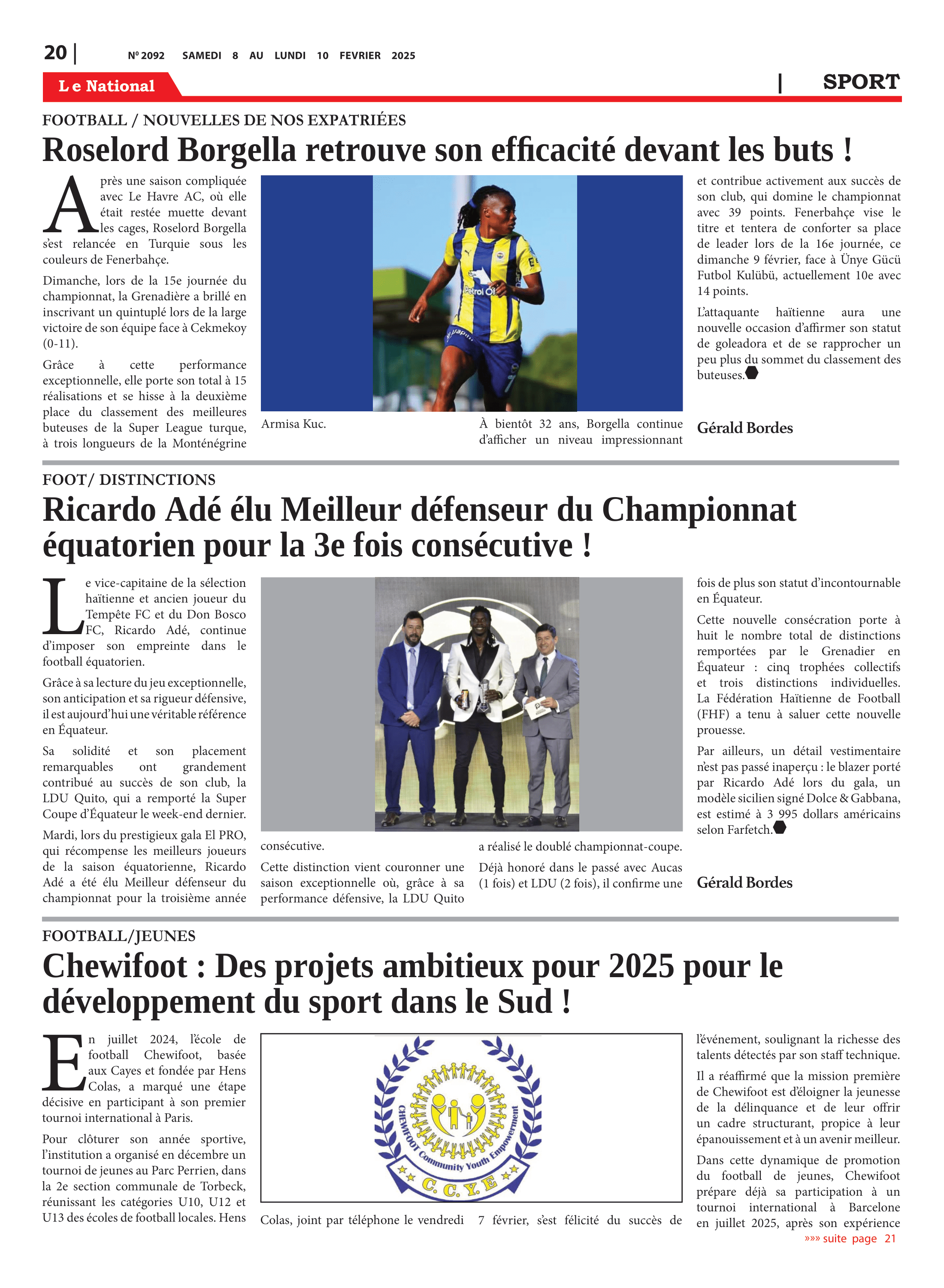 Page 20 de l'édition 2092