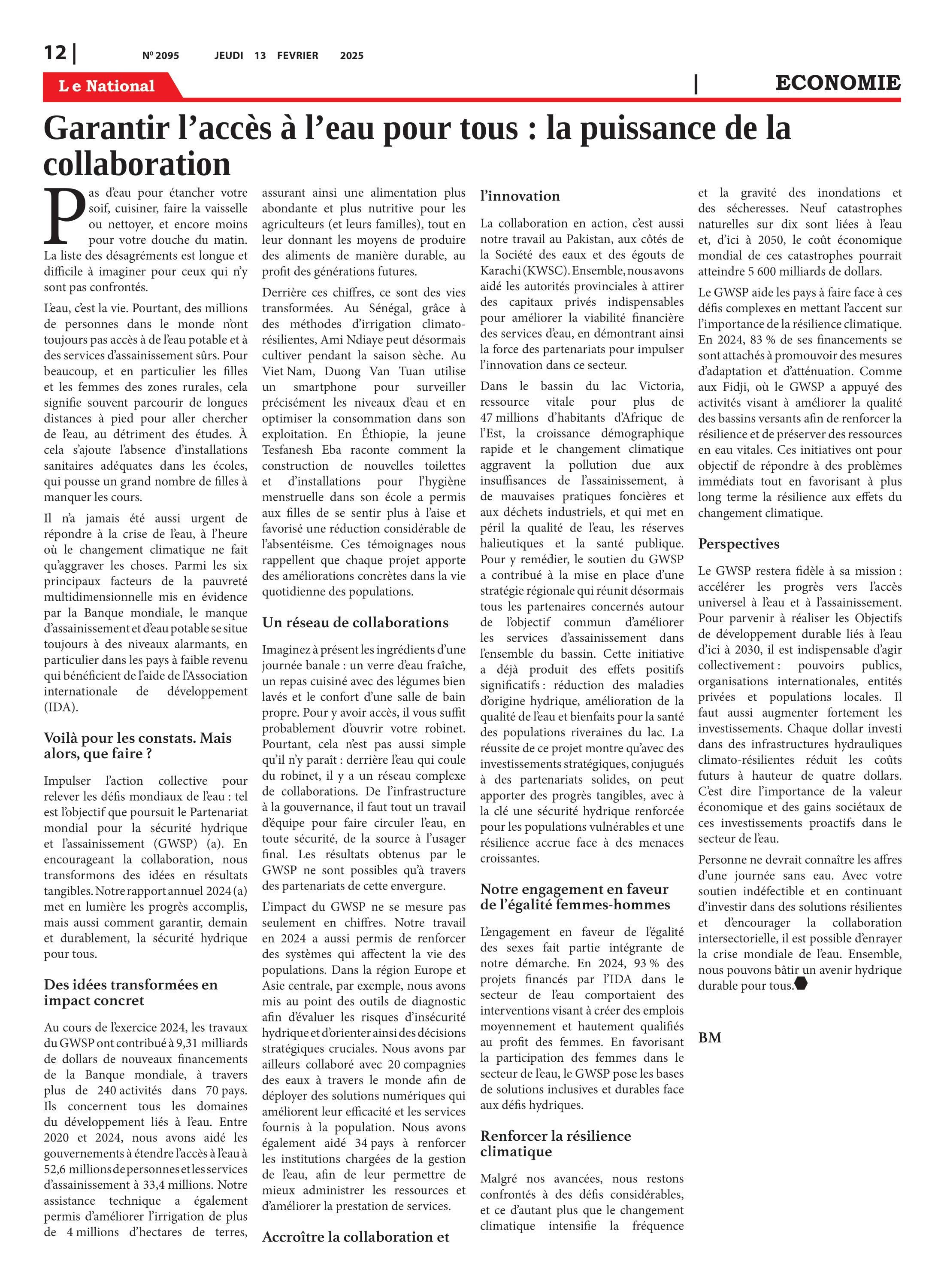 Page 12 de l'édition 2095