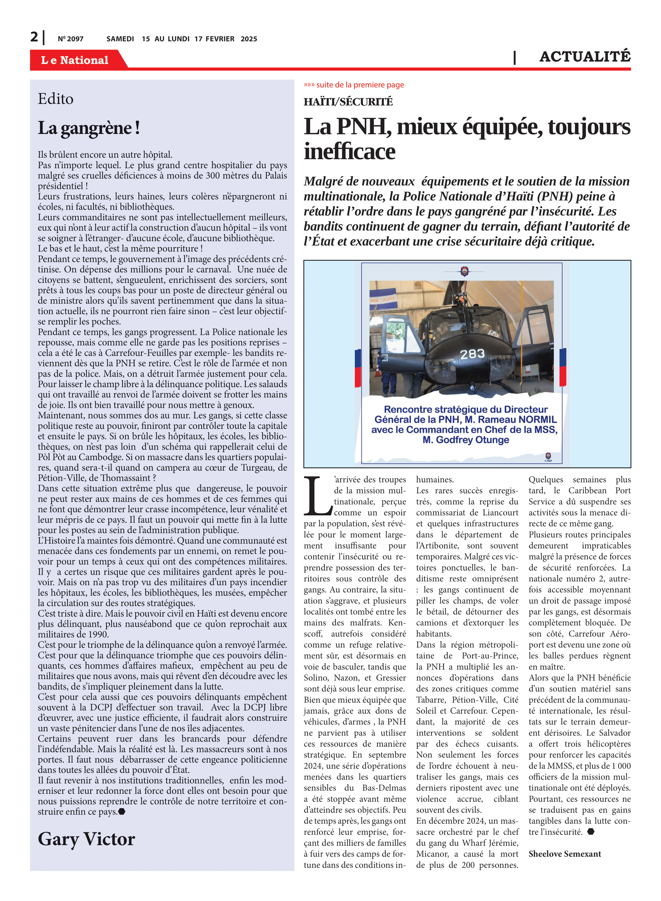 Page 2 de l'édition 2097