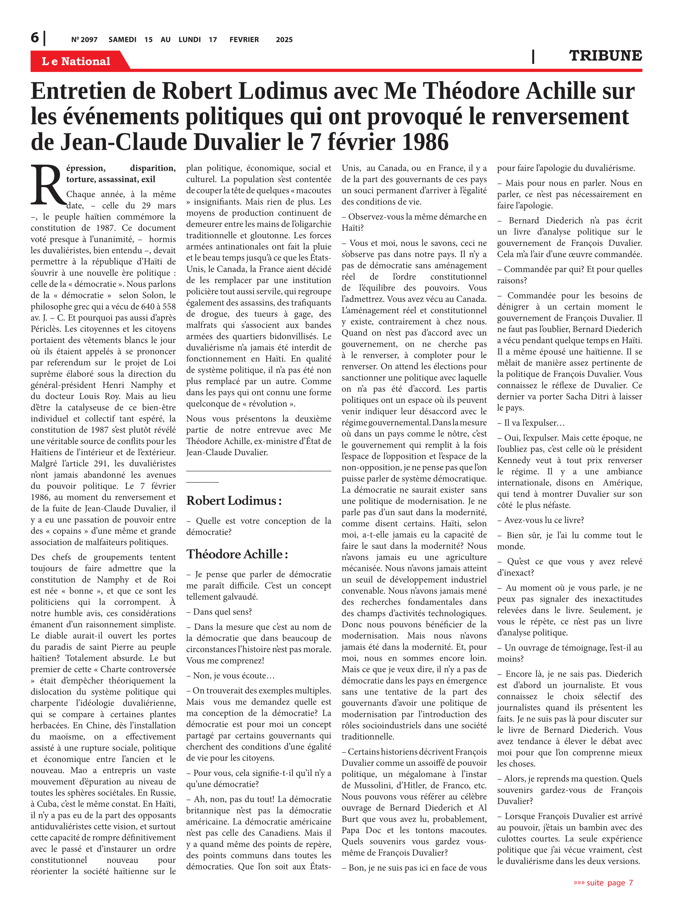 Page 6 de l'édition 2097