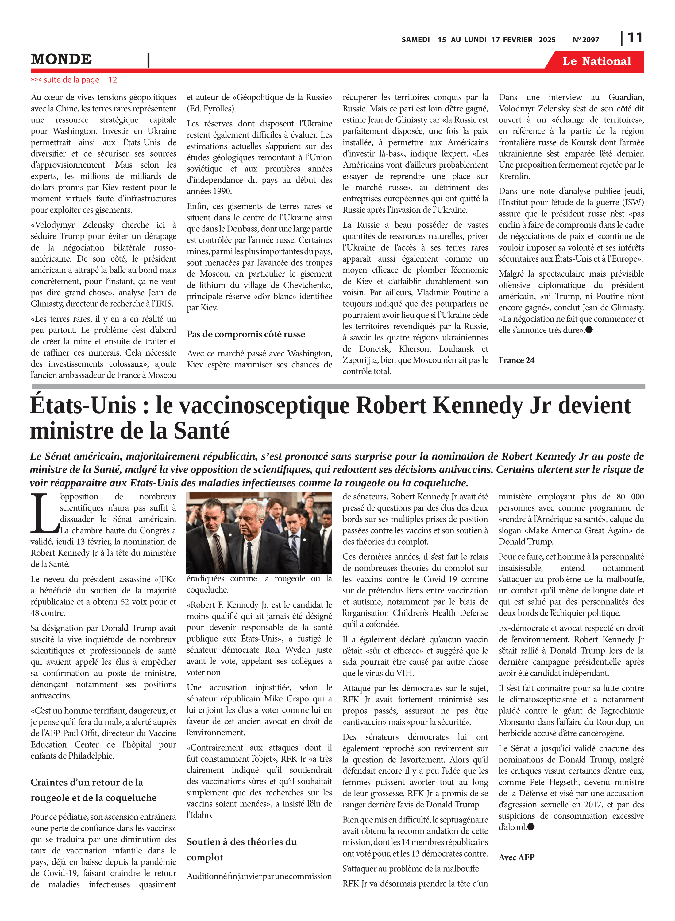 Page 13 de l'édition 2097