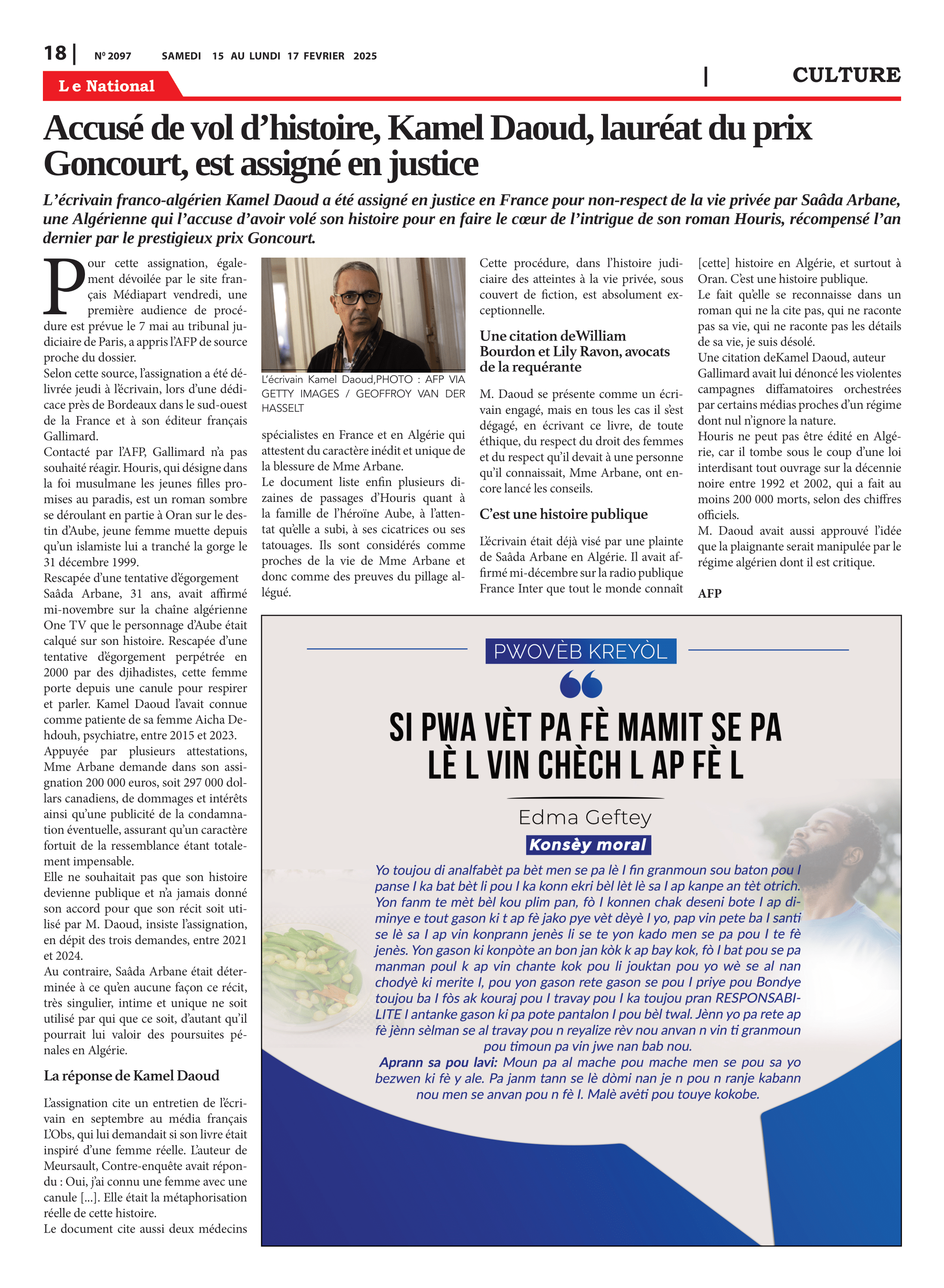 Page 20 de l'édition 2097