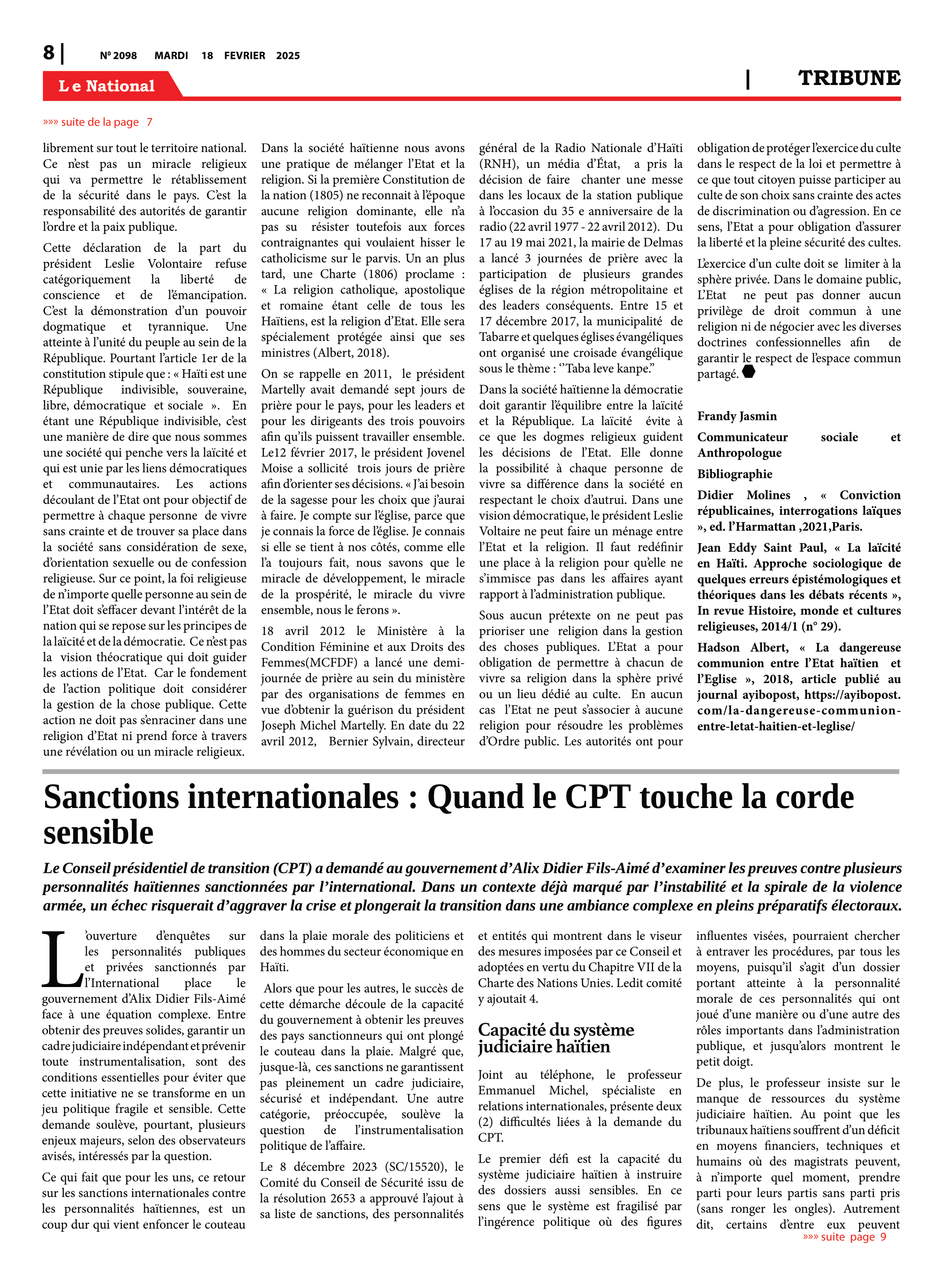 Page 8 de l'édition 2098