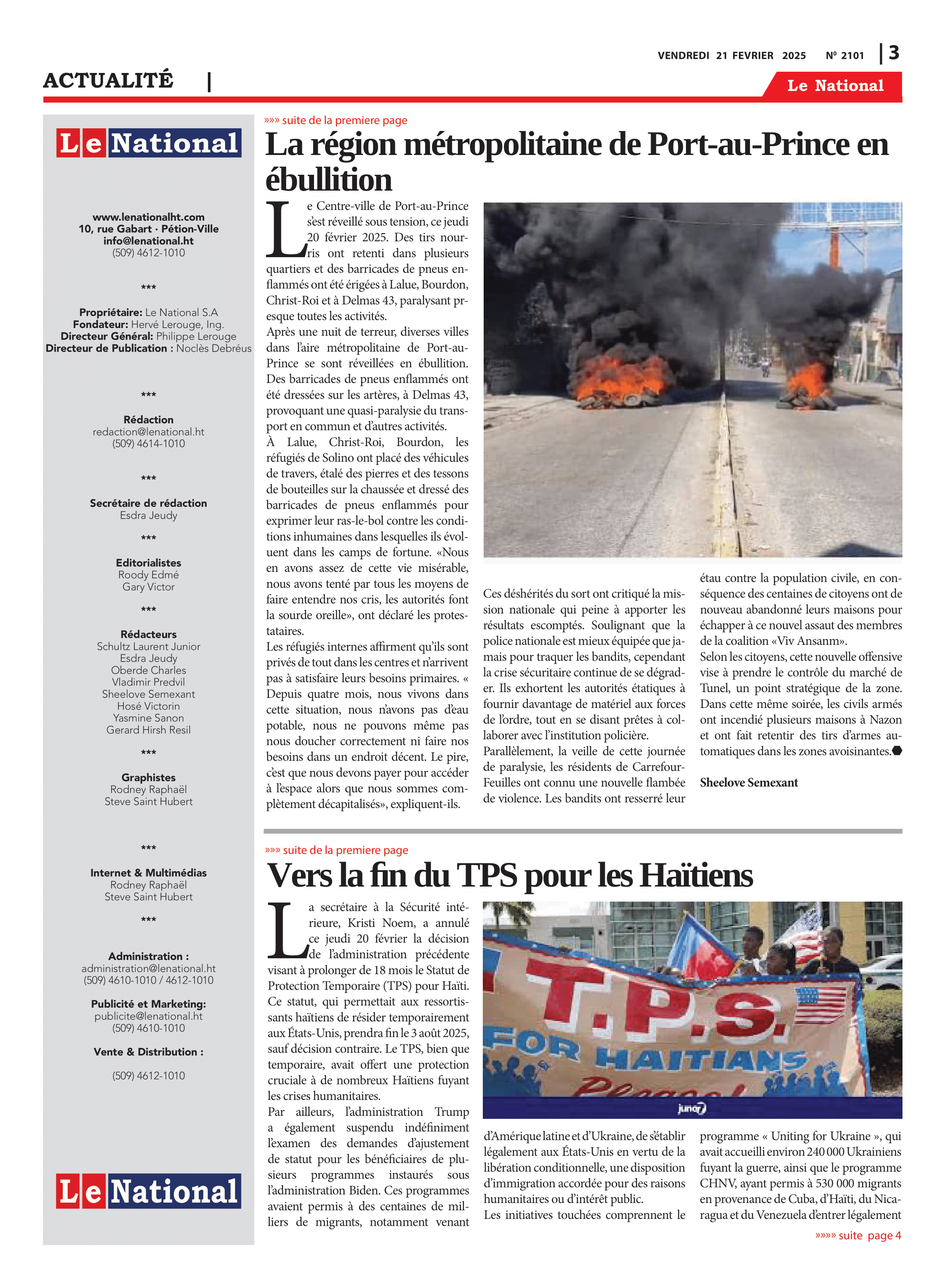 Page 3 de l'édition 2101