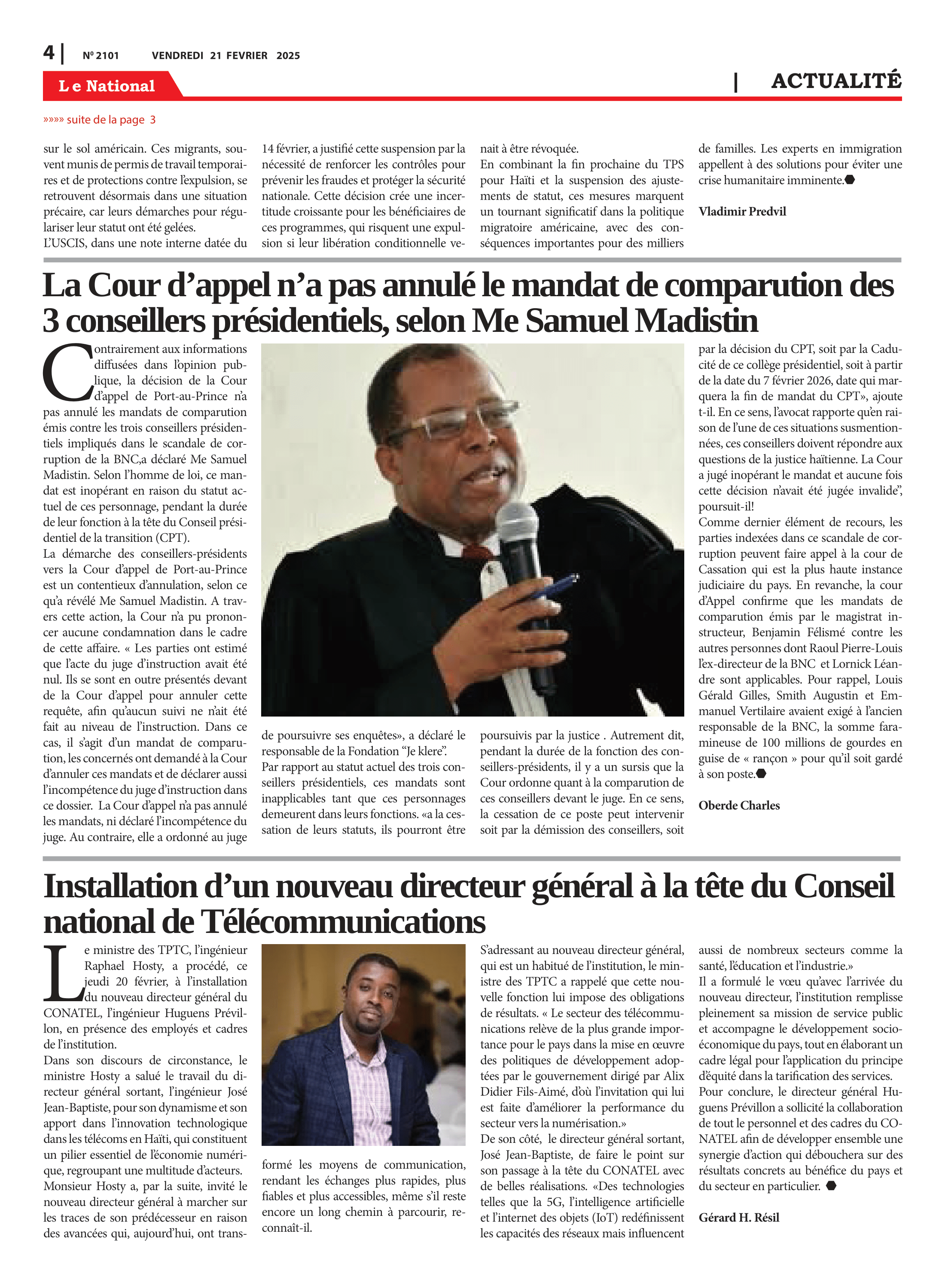 Page 4 de l'édition 2101
