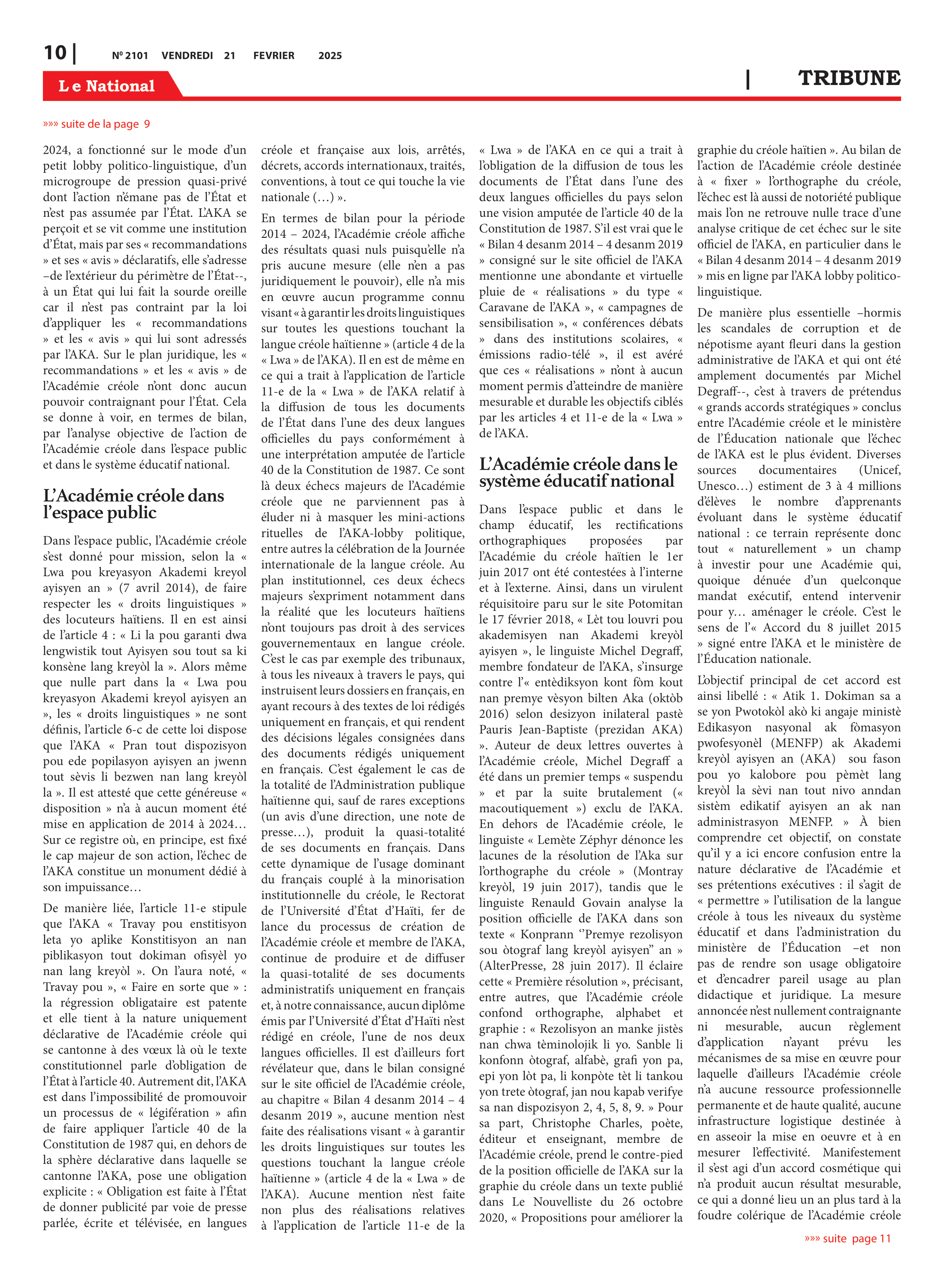 Page 10 de l'édition 2101