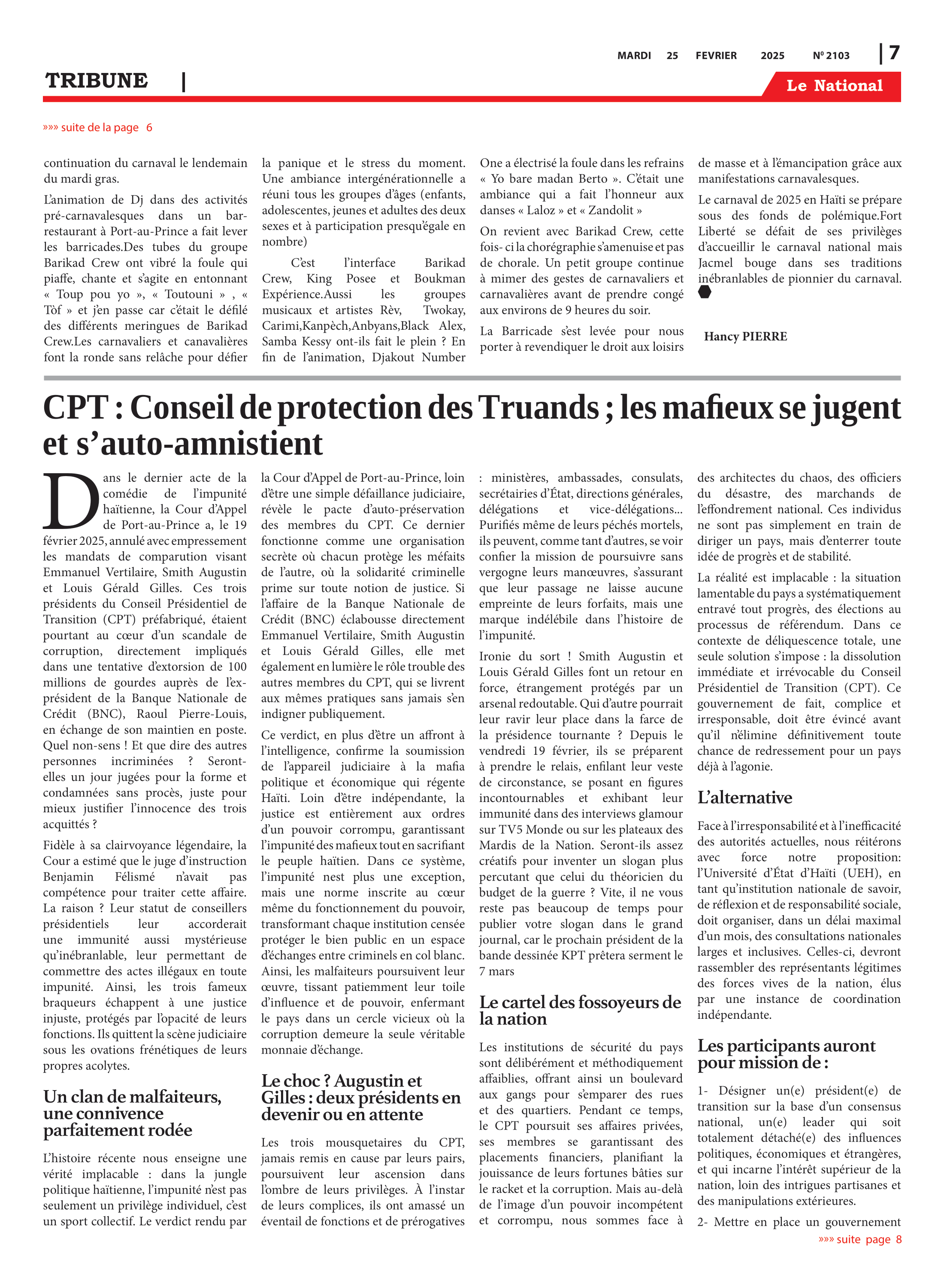Page 7 de l'édition 2103