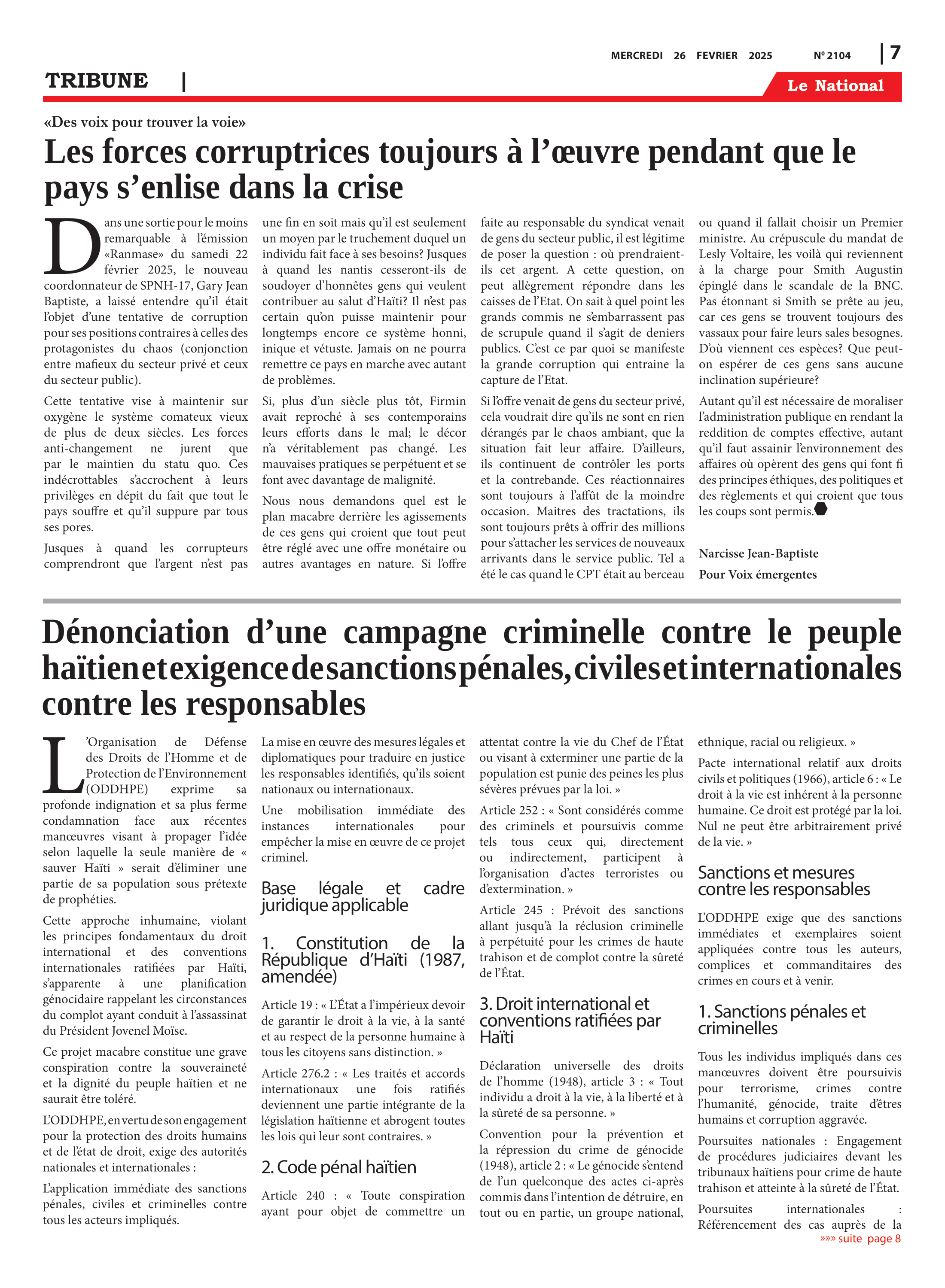 Page 7 de l'édition 2104