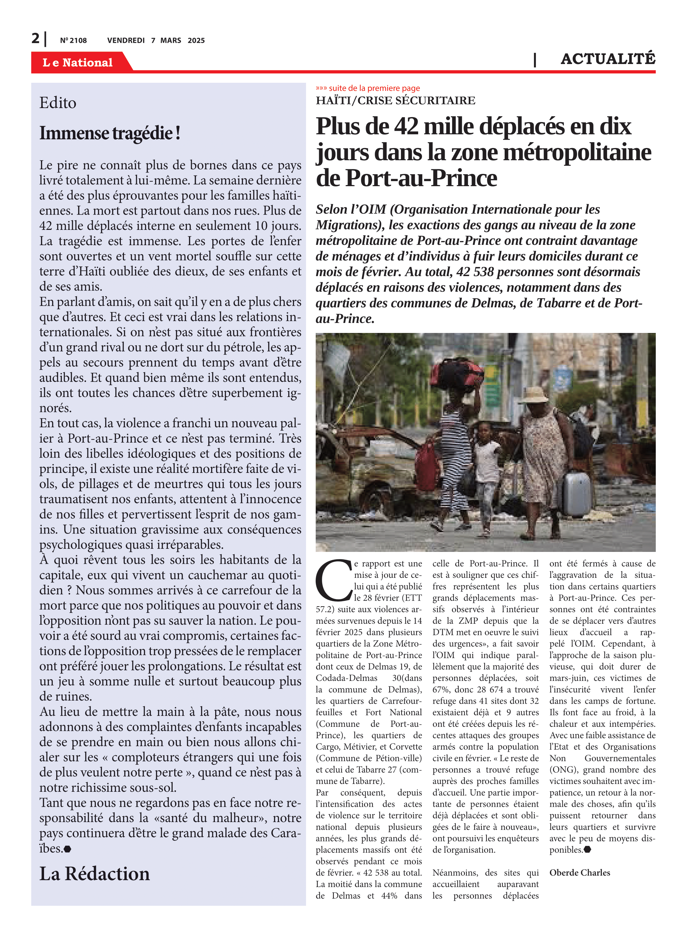 Page 2 de l'édition 2108