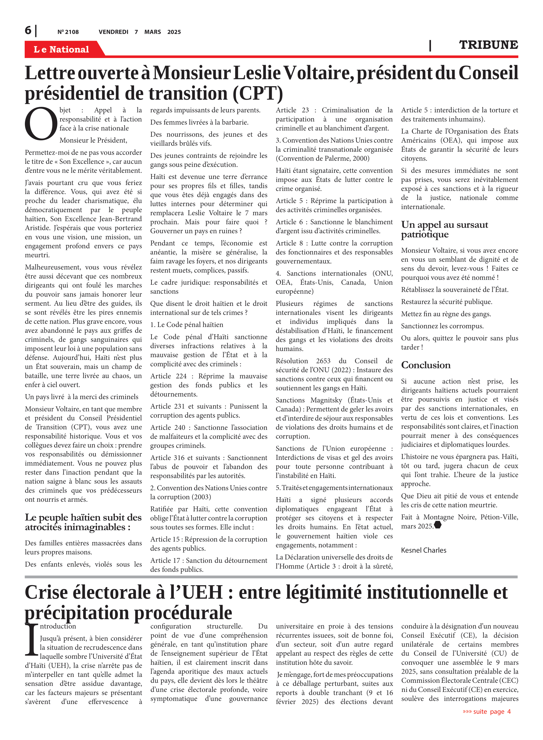 Page 6 de l'édition 2108