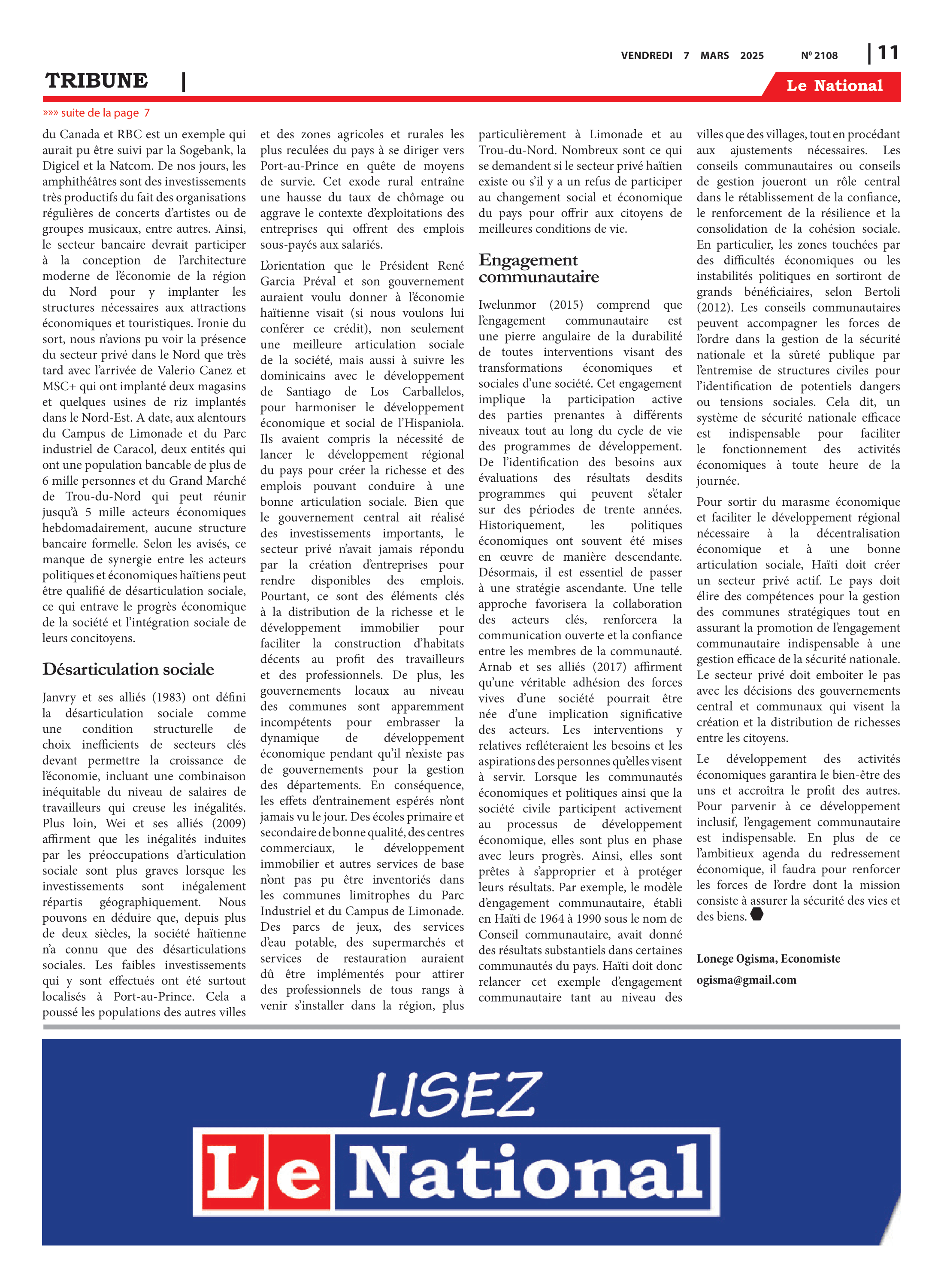 Page 11 de l'édition 2108