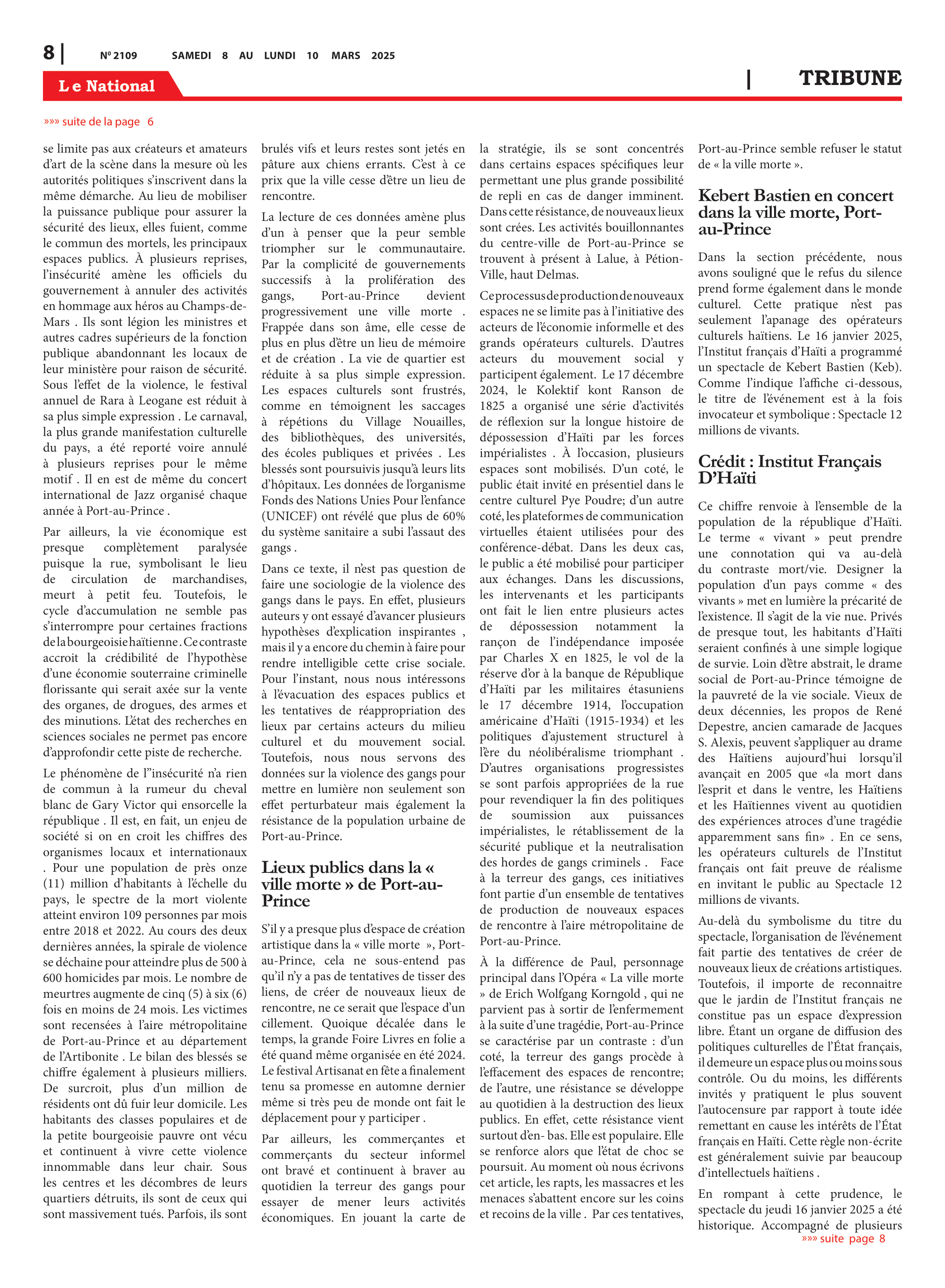 Page 8 de l'édition 2109