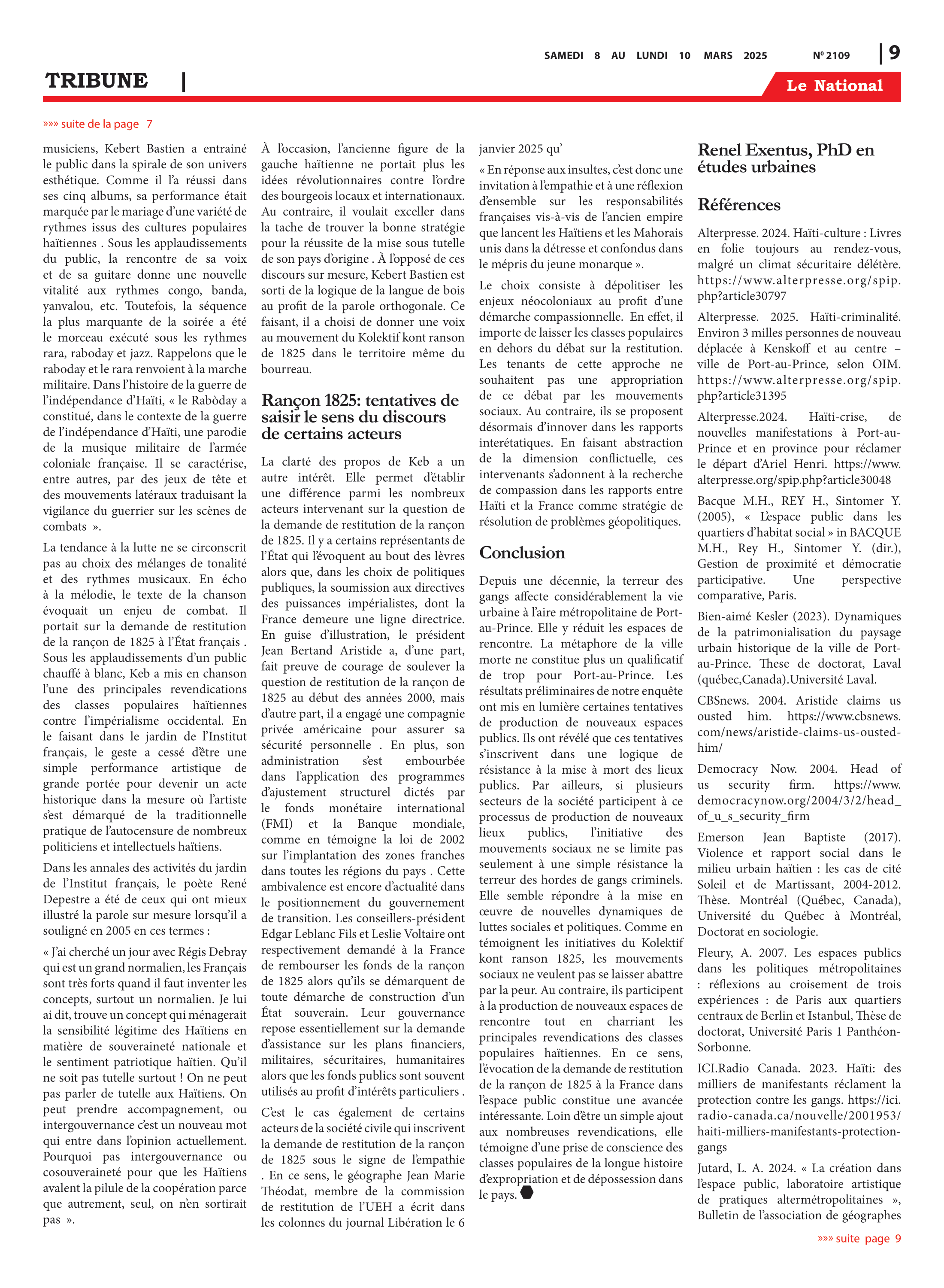 Page 9 de l'édition 2109