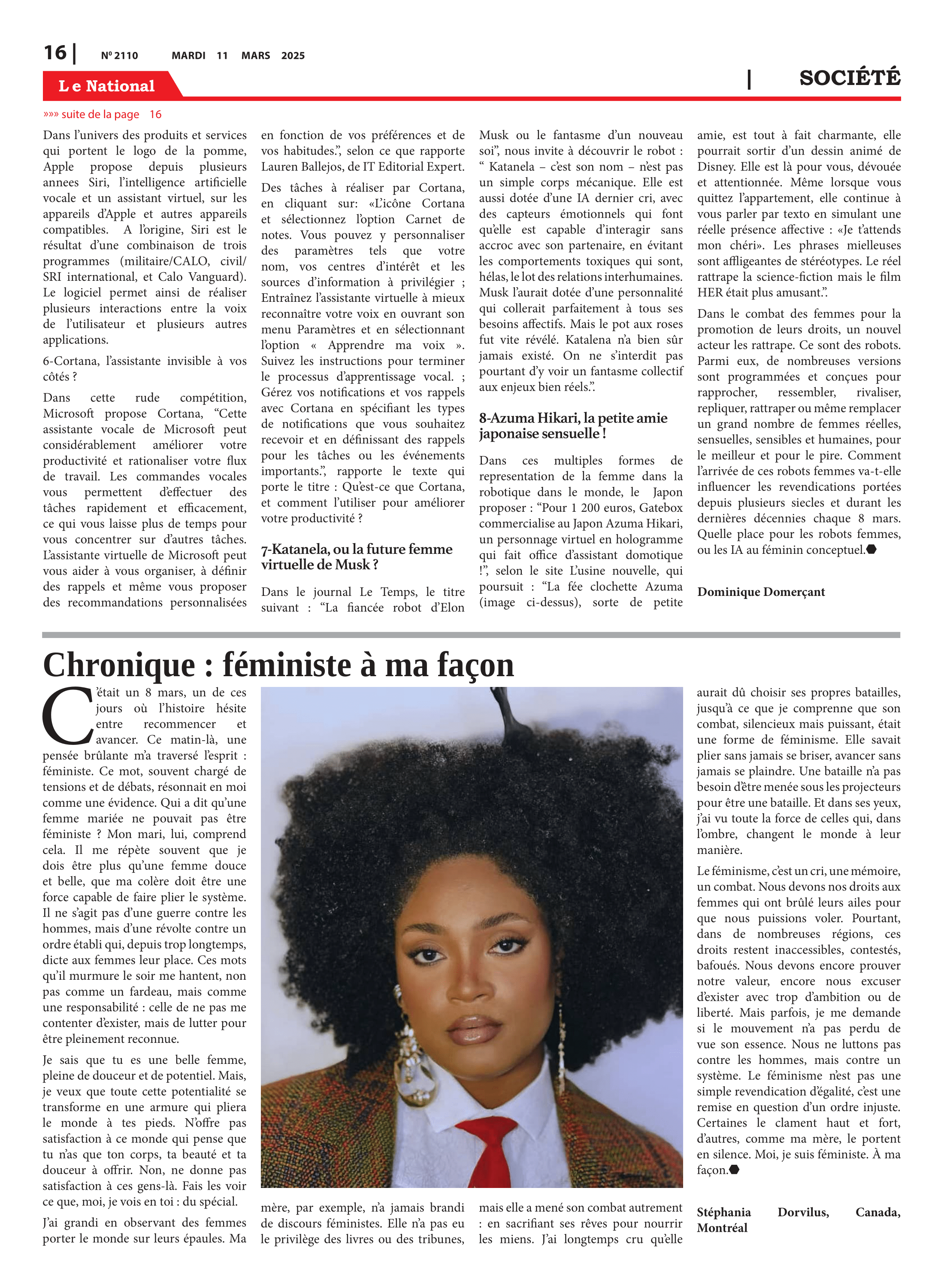 Page 16 de l'édition 2110