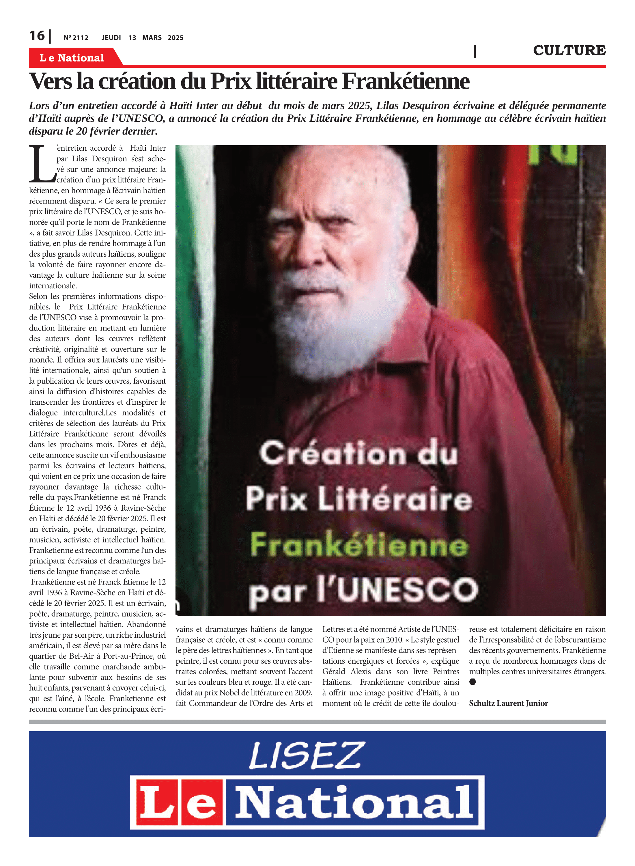 Page 16 de l'édition 2112