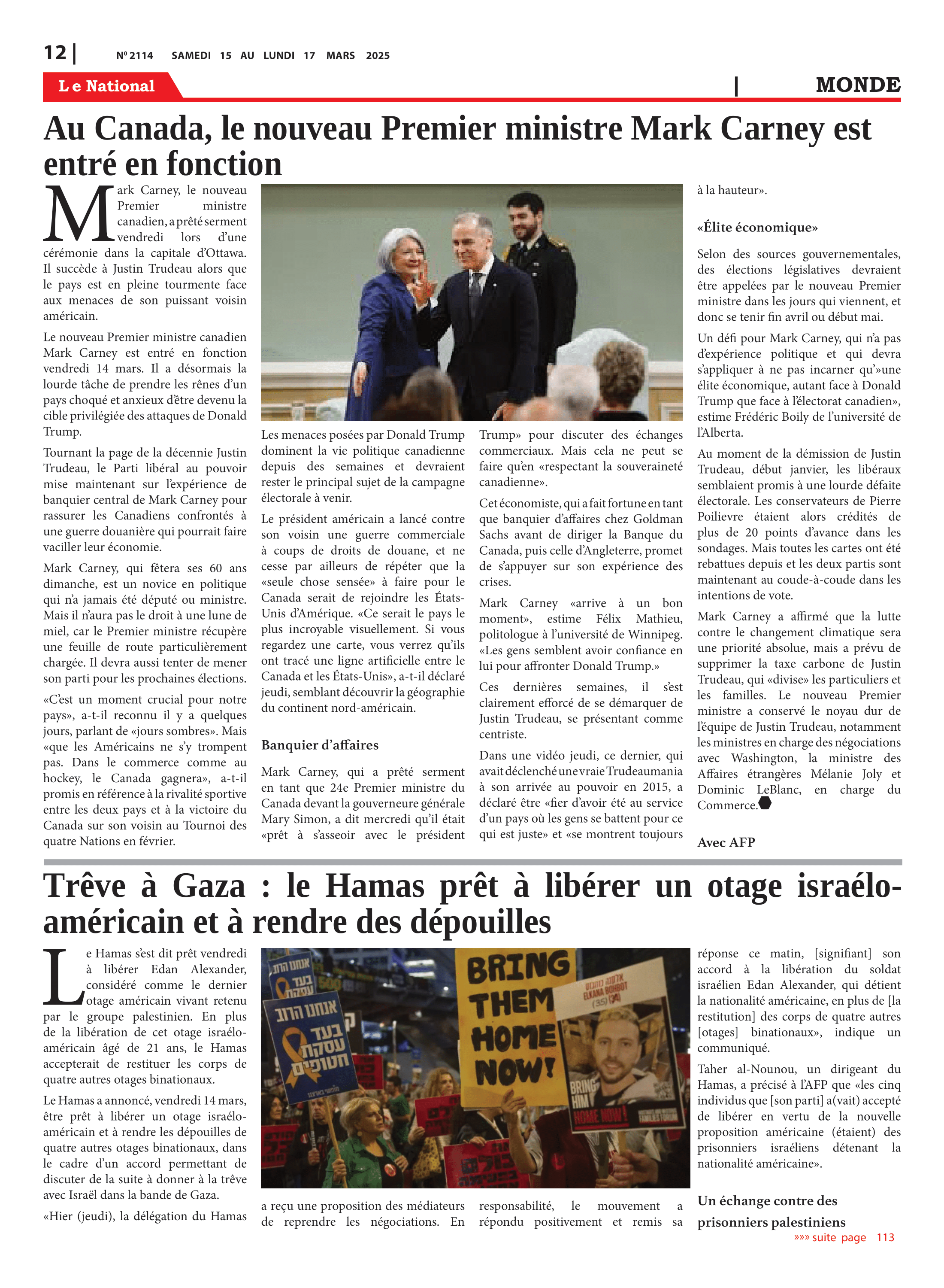 Page 12 de l'édition 2114
