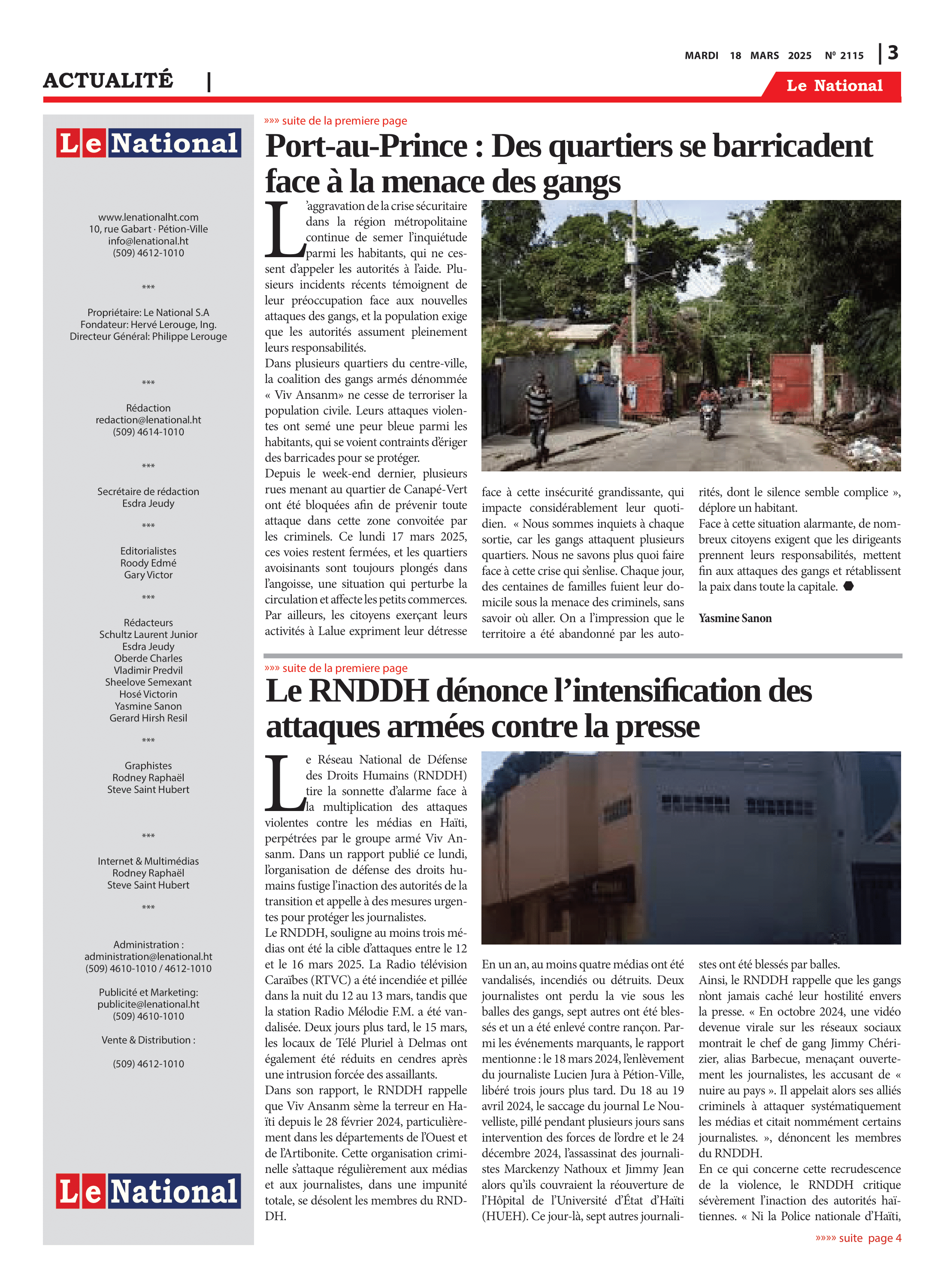 Page 3 de l'édition 2115