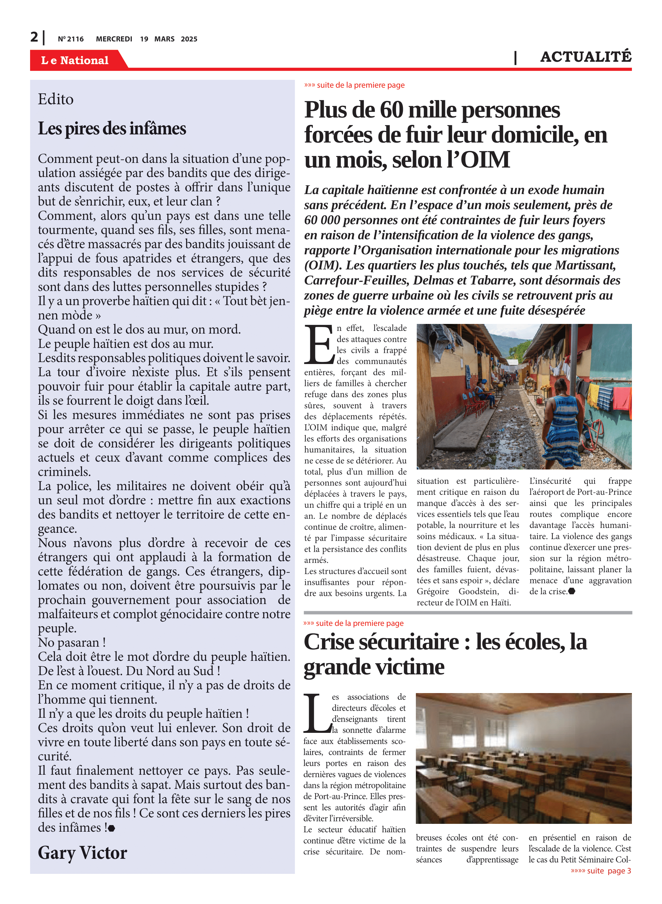 Page 2 de l'édition 2116