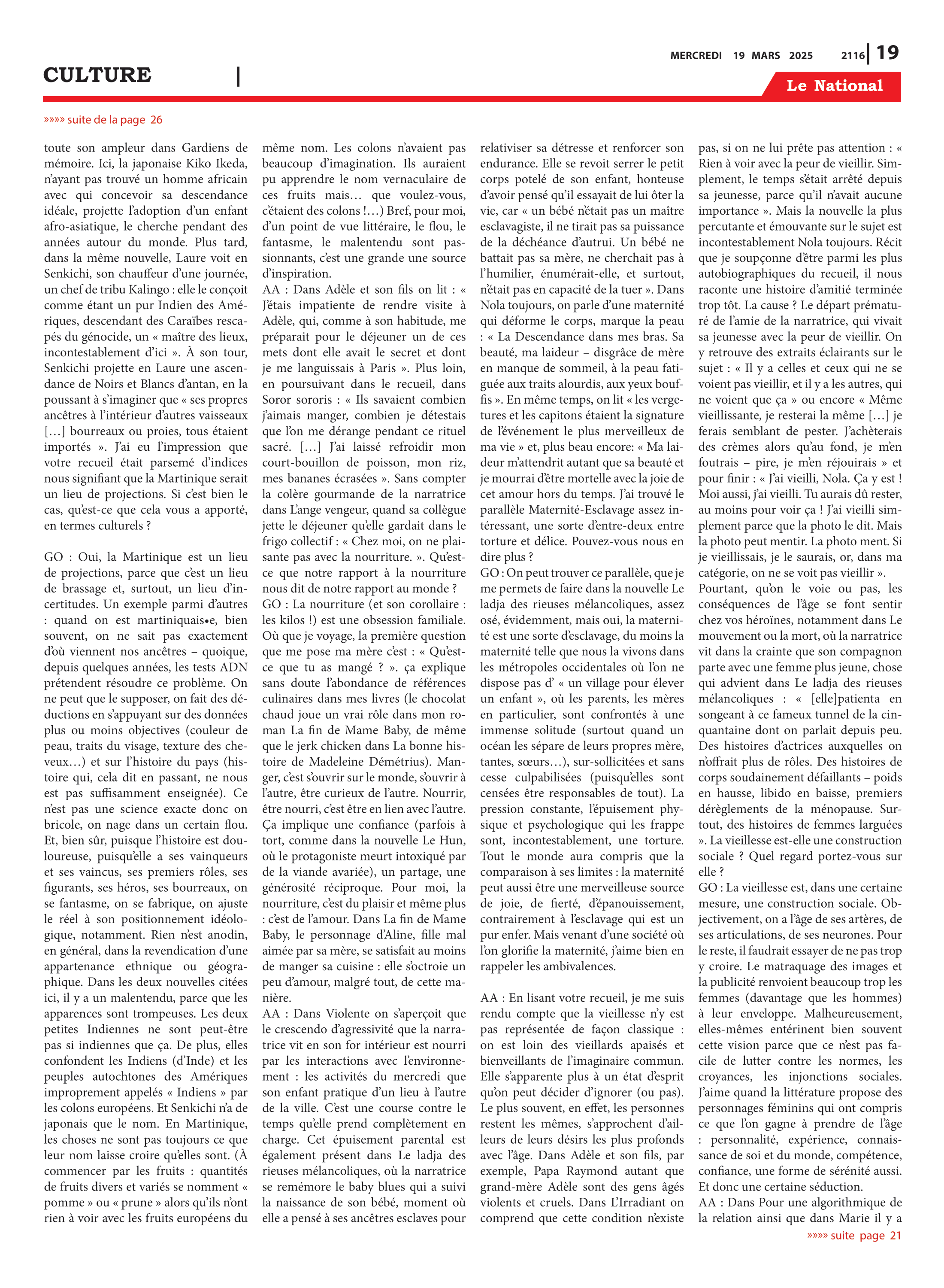 Page 19 de l'édition 2116