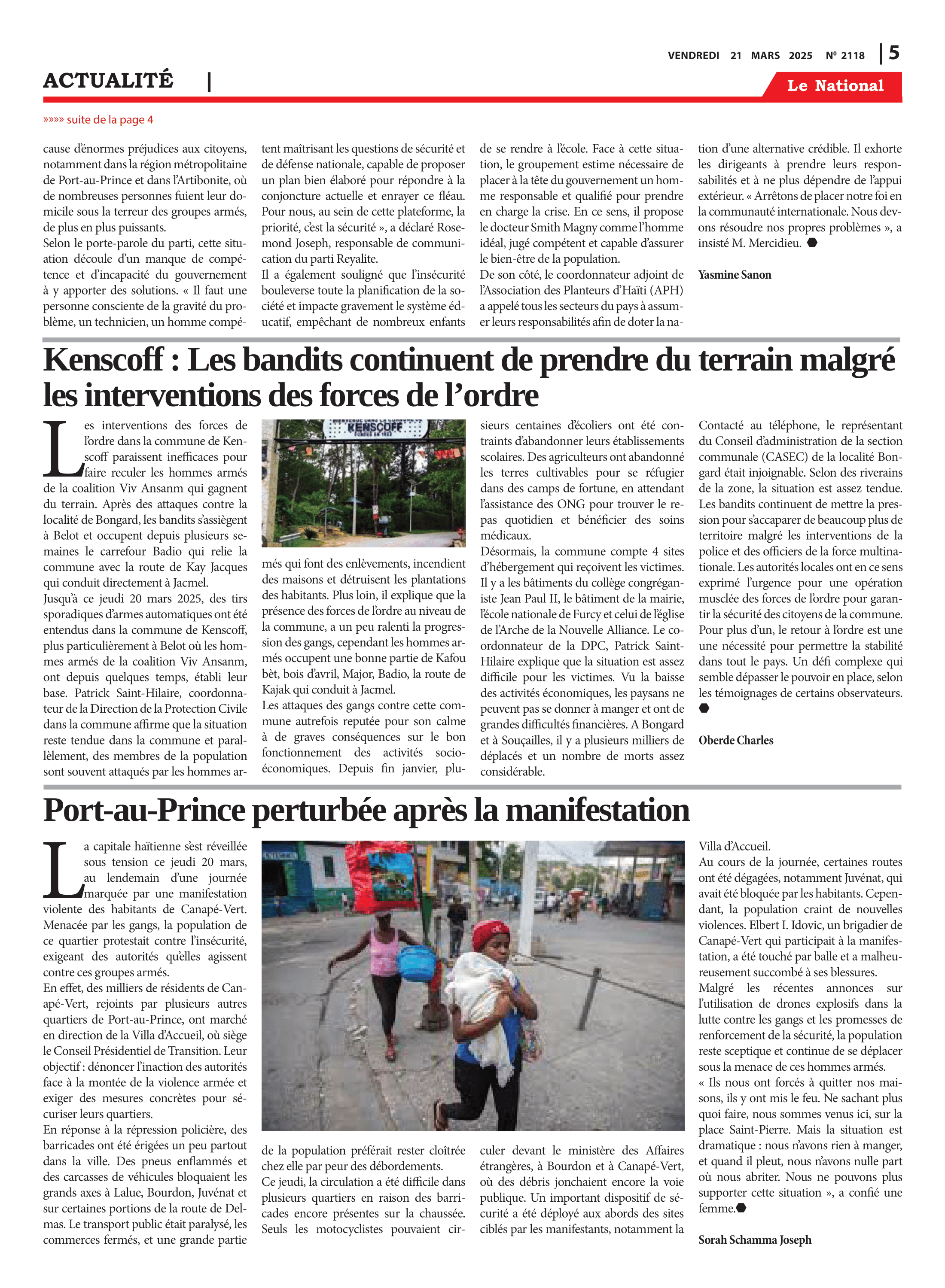 Page 5 de l'édition 2118