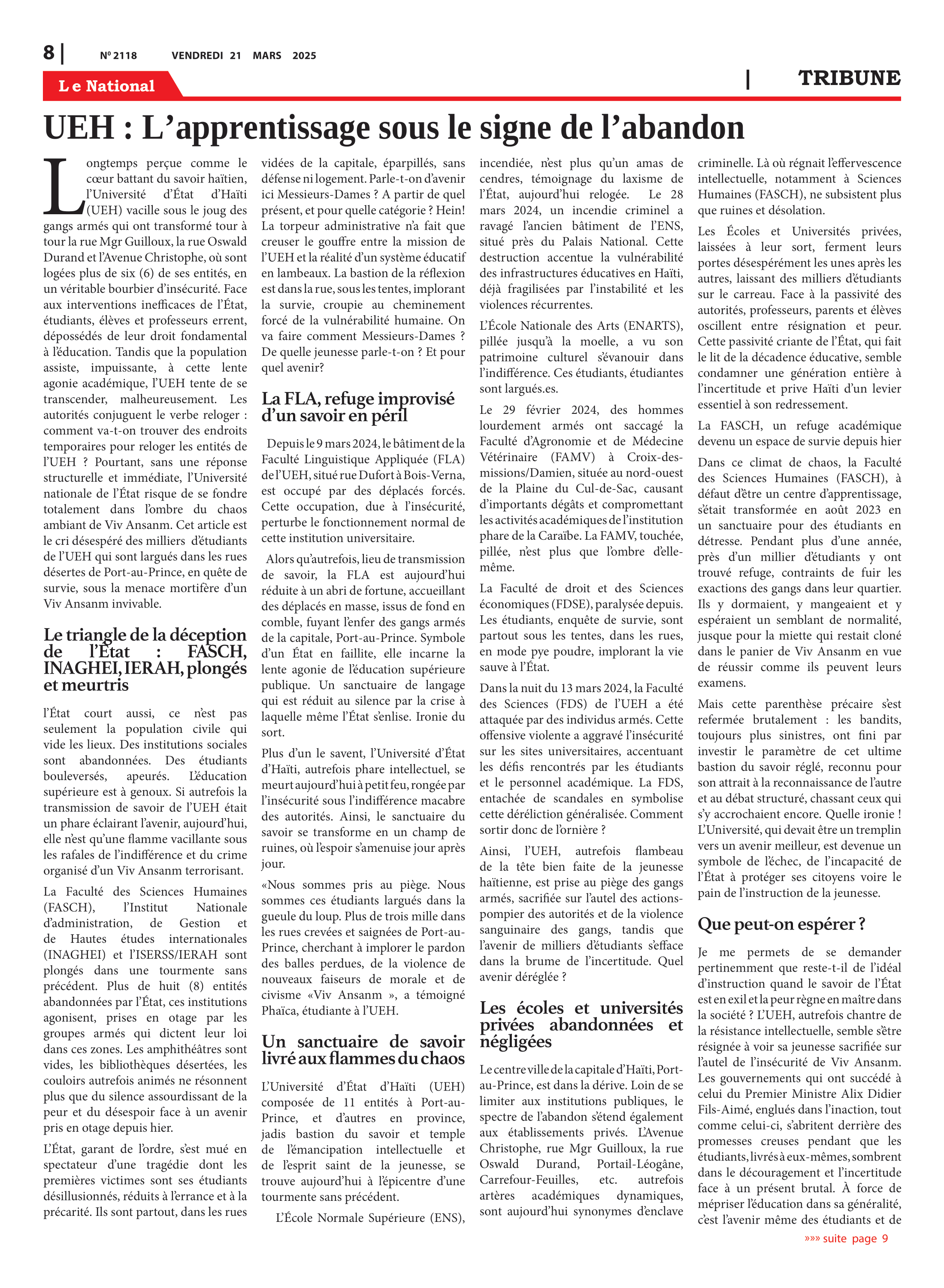 Page 8 de l'édition 2118