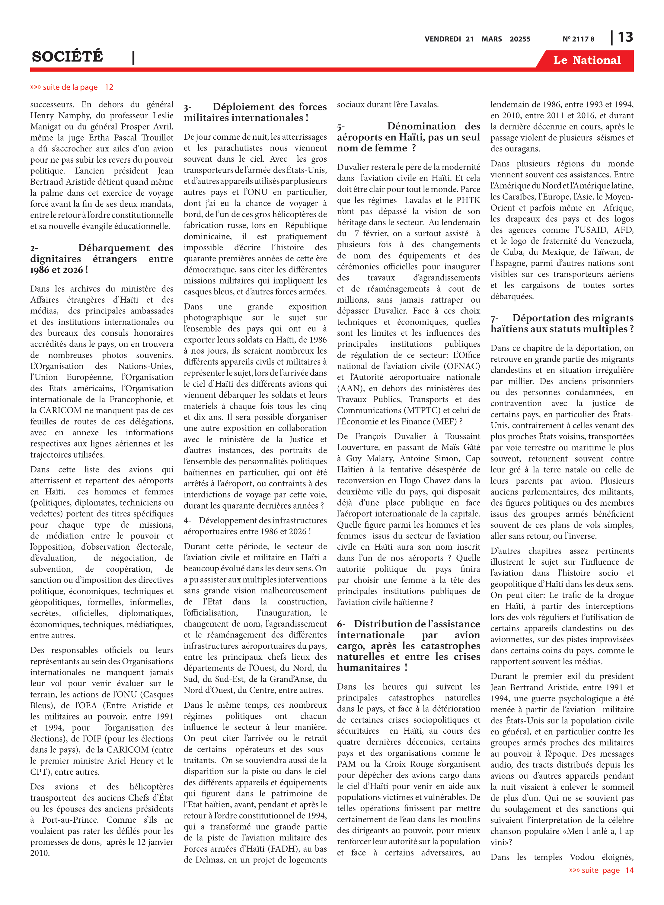 Page 13 de l'édition 2118